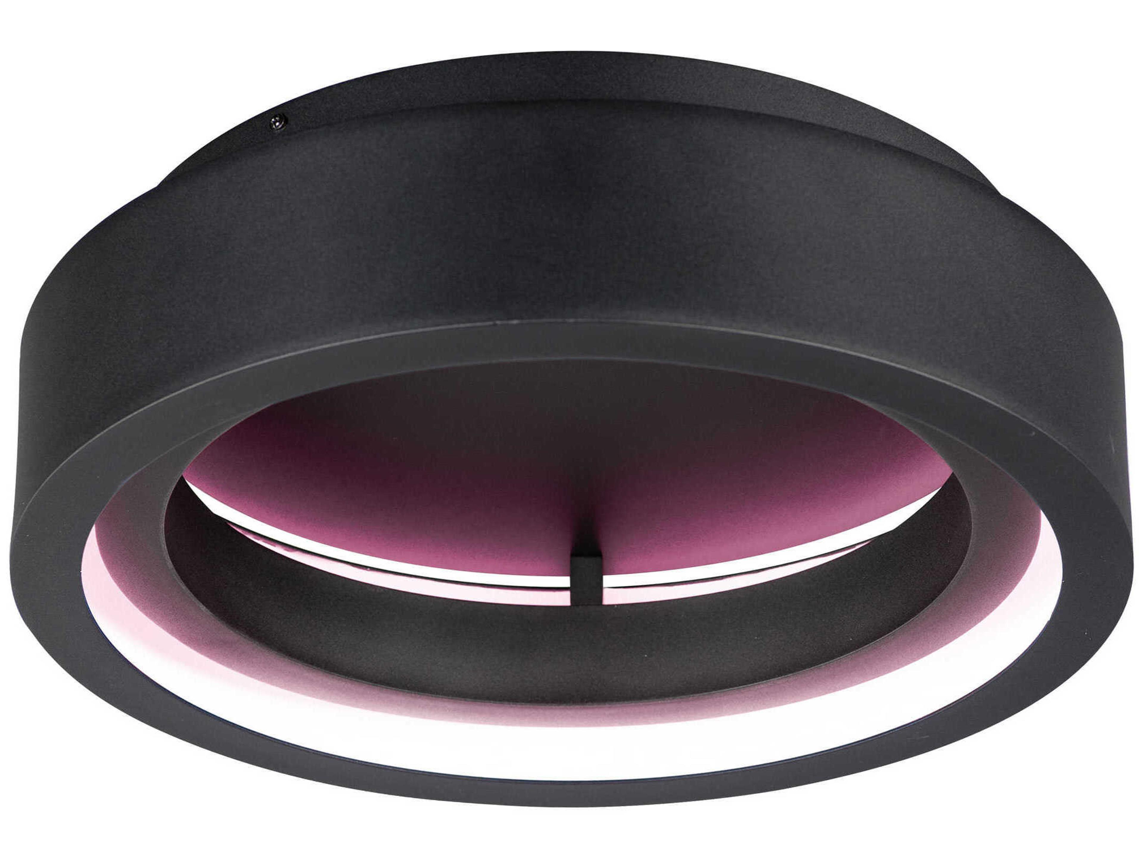 I-corona 1-Light Black LED Round Flush Mount