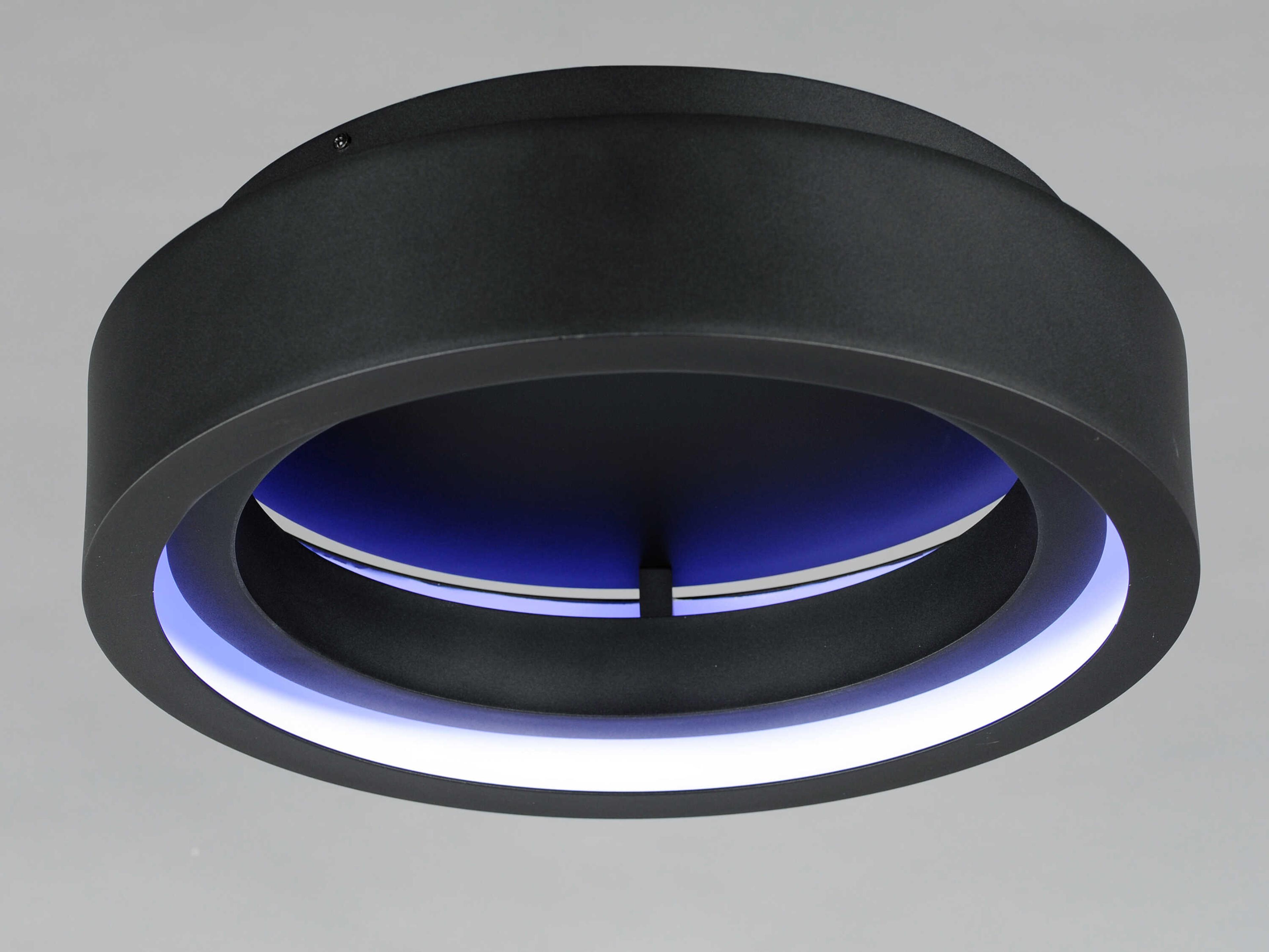ET2 I-corona 1-Light Black LED Round Flush Mount