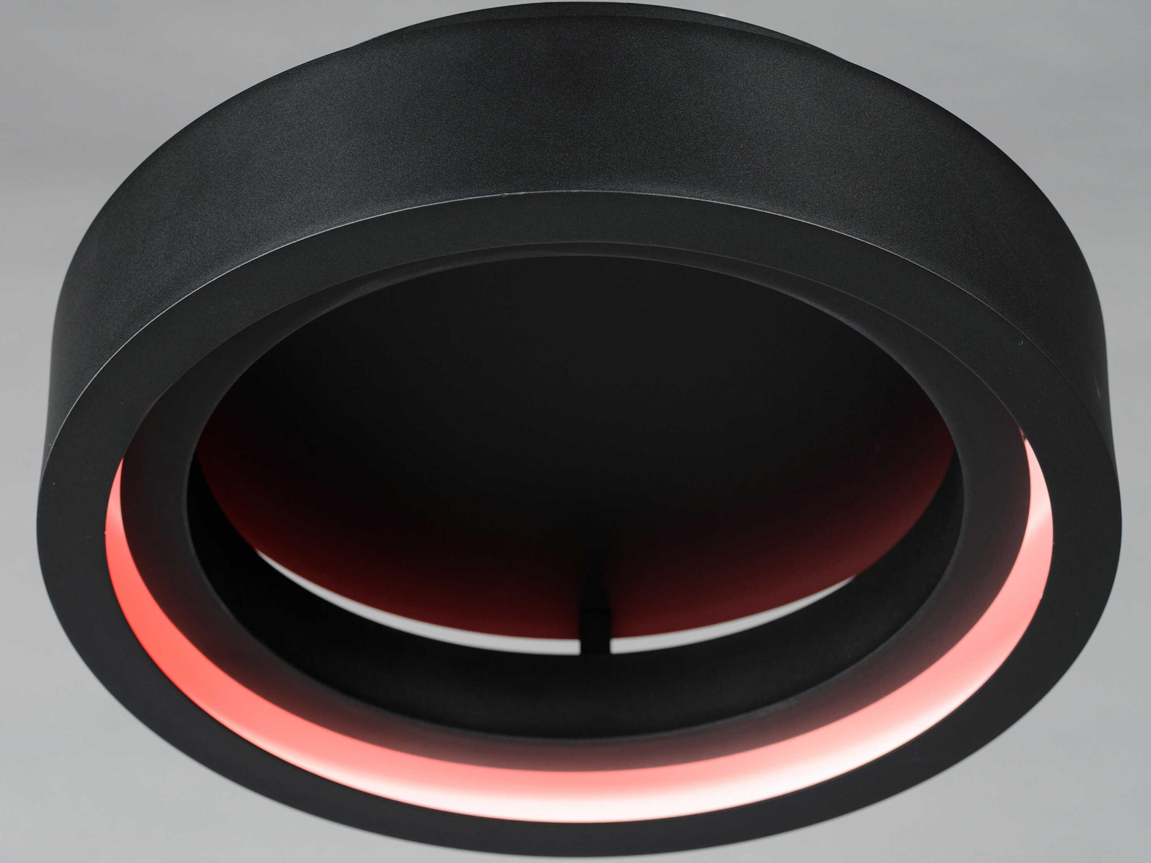 ET2 I-corona 1-Light Black LED Round Flush Mount