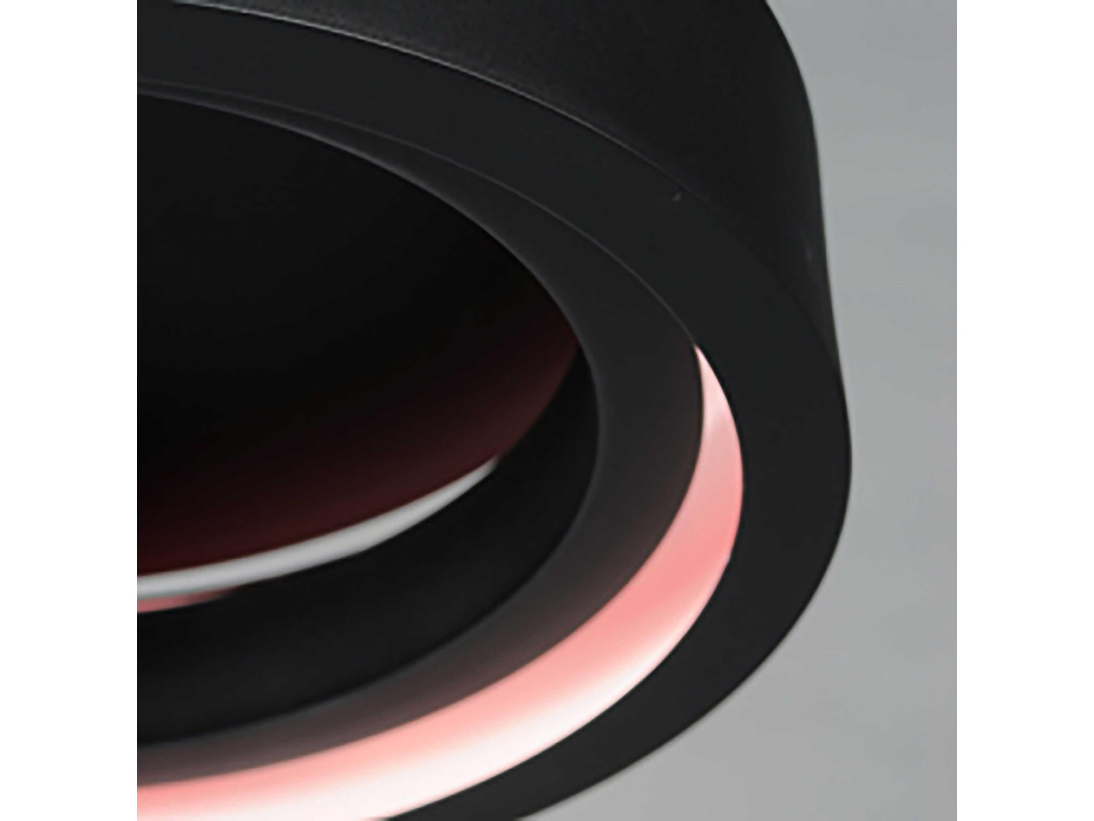 ET2 I-corona 1-Light Black LED Round Flush Mount