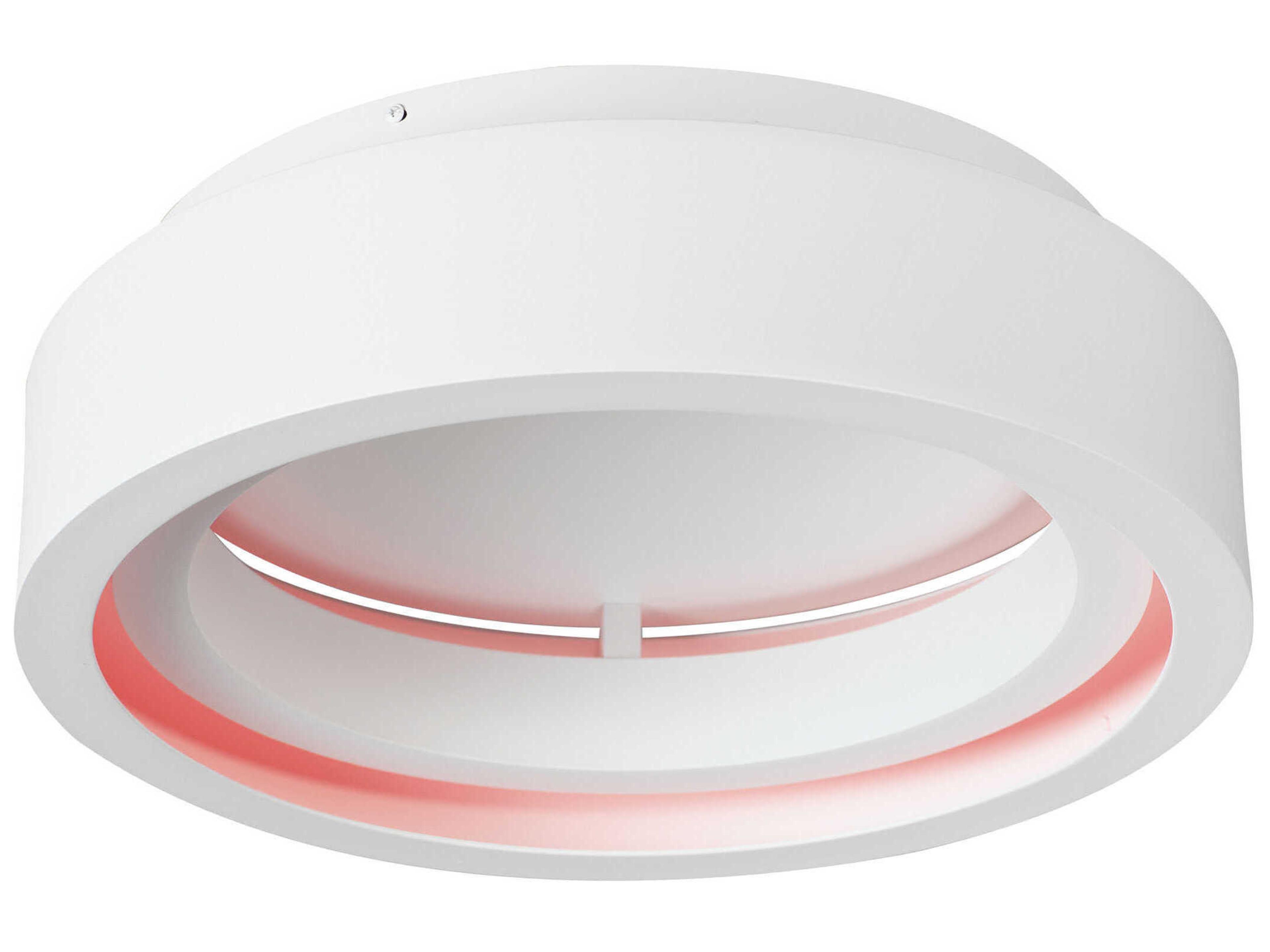 I-corona 1-Light Matte White LED Round Flush Mount
