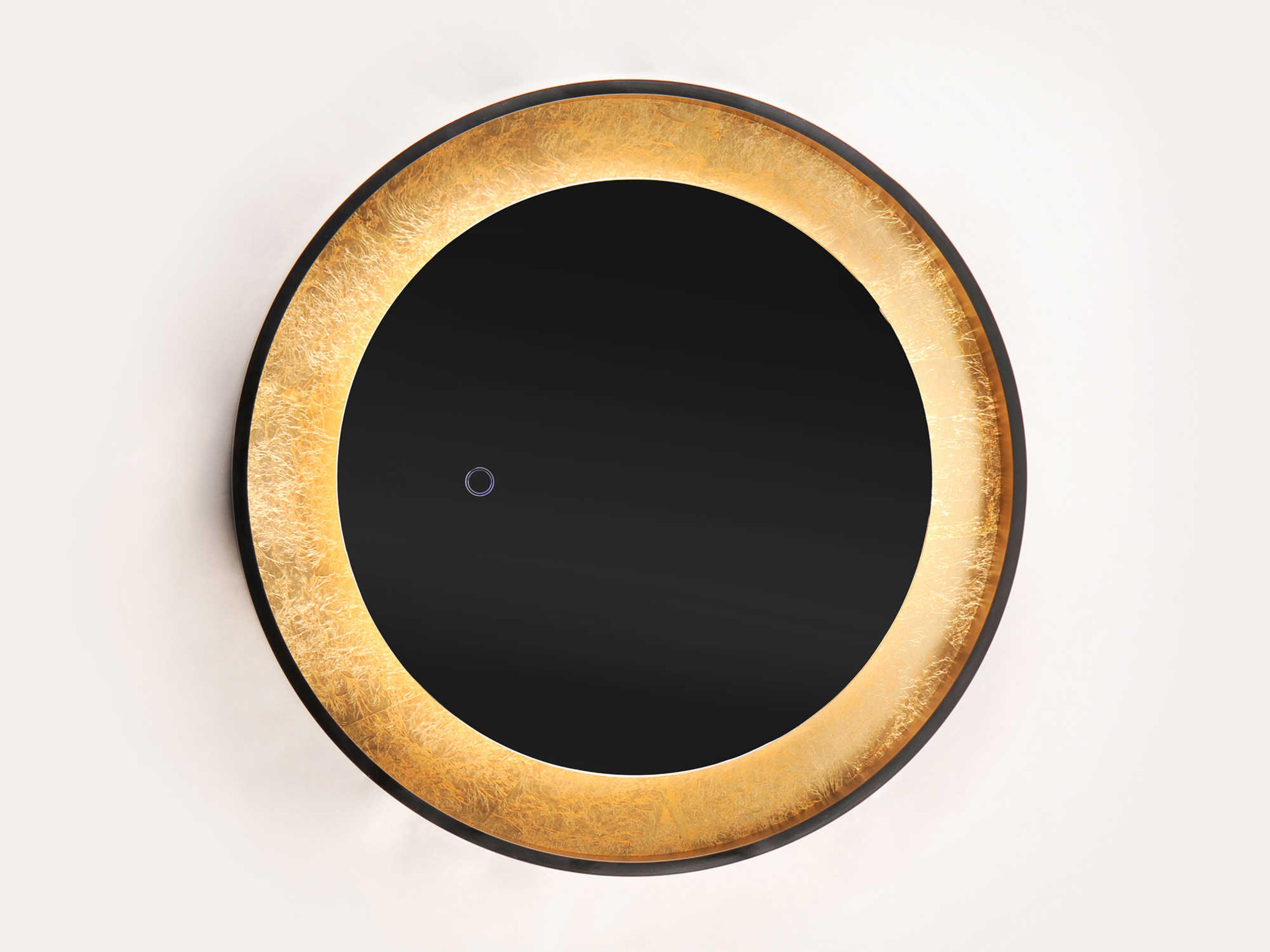 ET2 Floating Gold Leaf / Black Wall Mirror