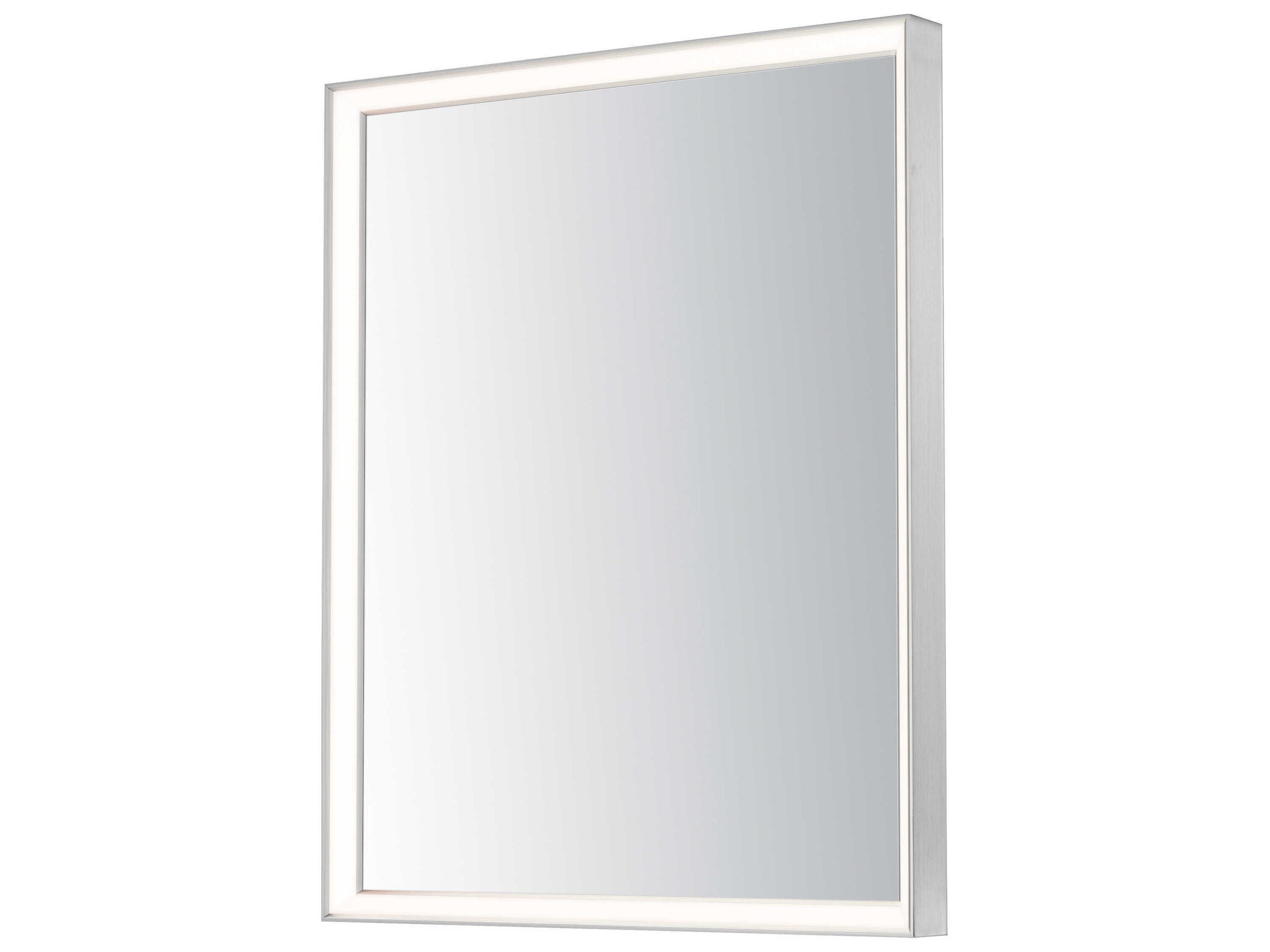 Bevel Satin Nickel Rectangular Wall Mirror