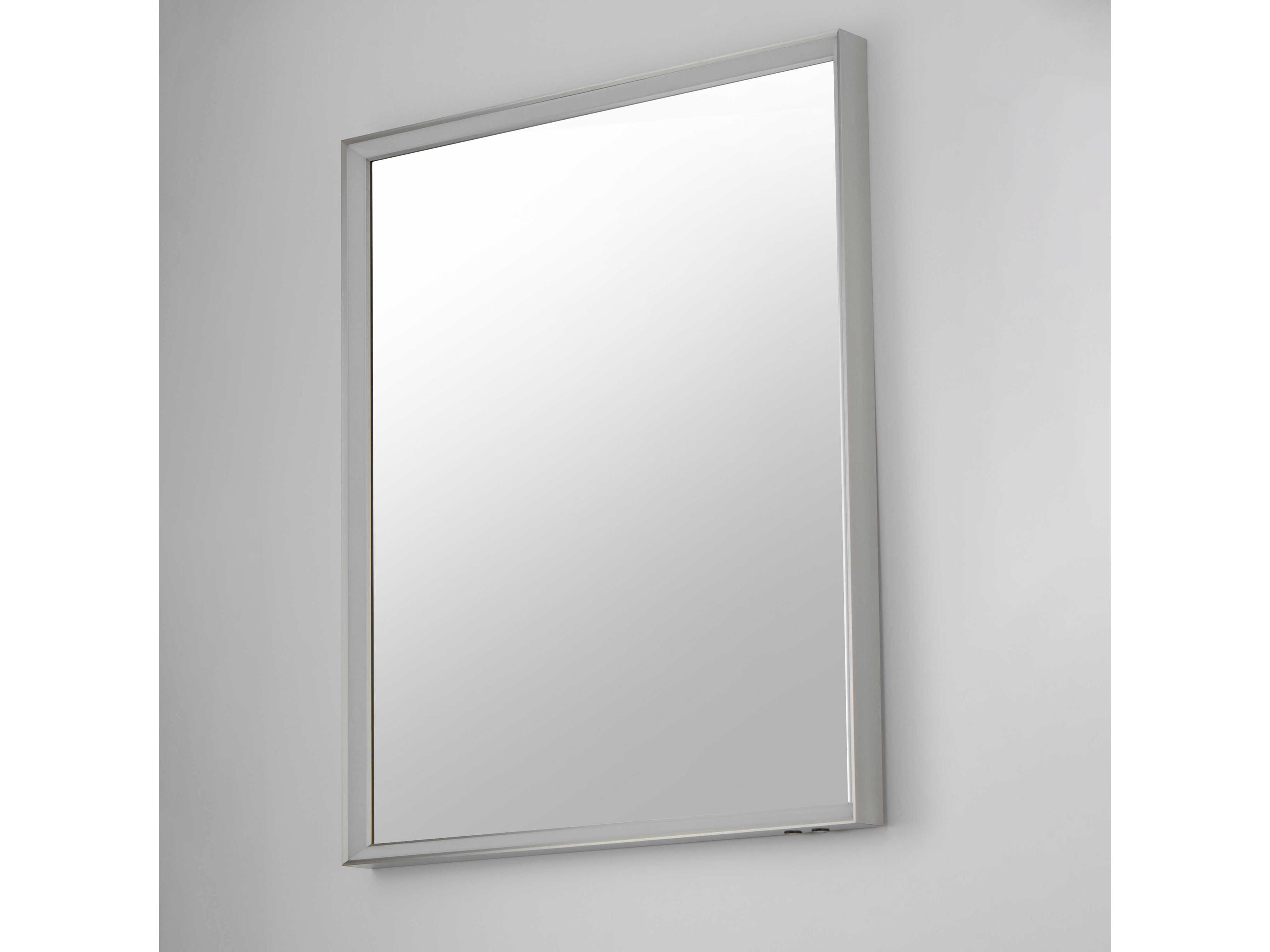 ET2 Bevel Satin Nickel Rectangular Wall Mirror