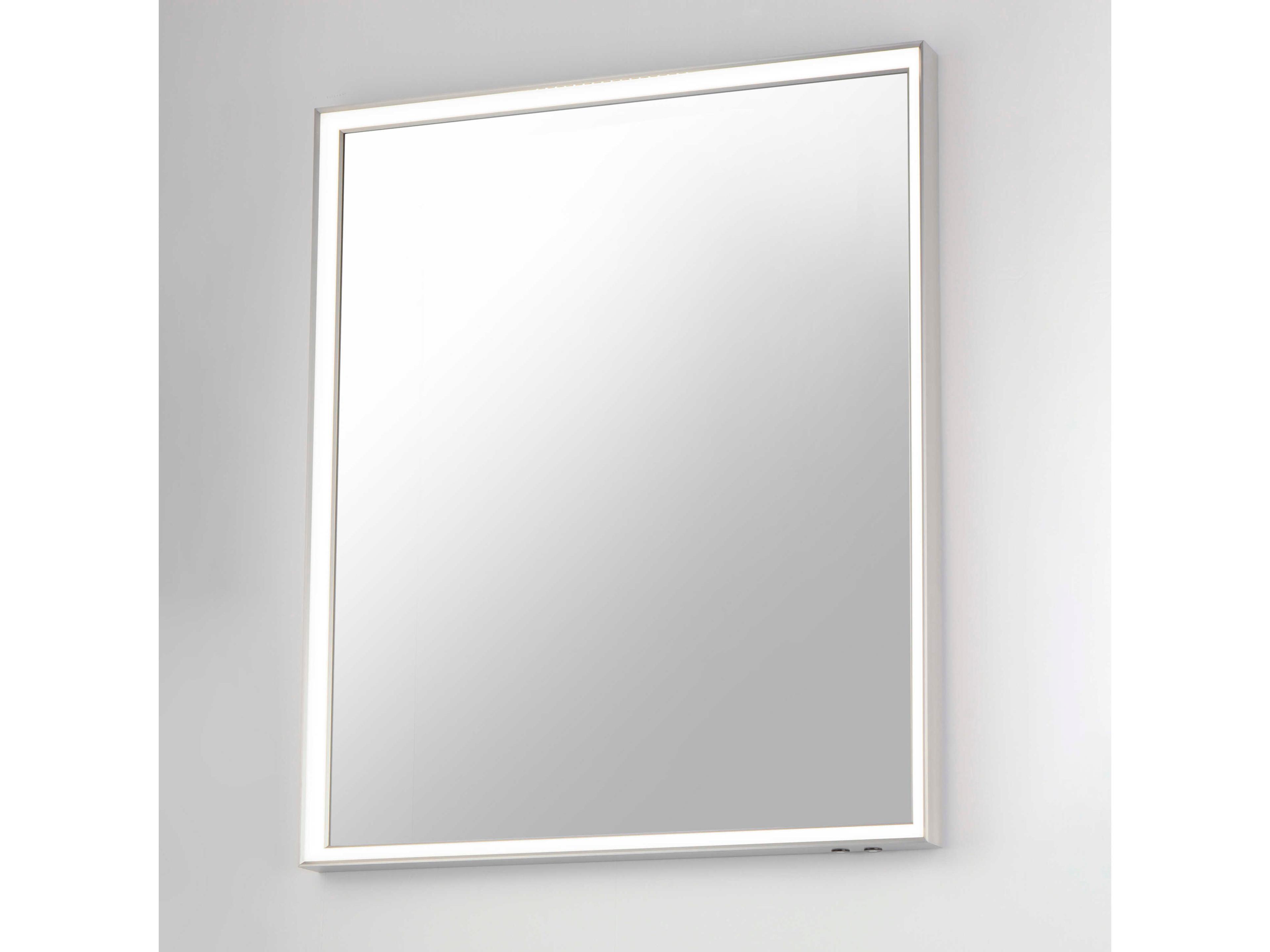 ET2 Bevel Satin Nickel Rectangular Wall Mirror