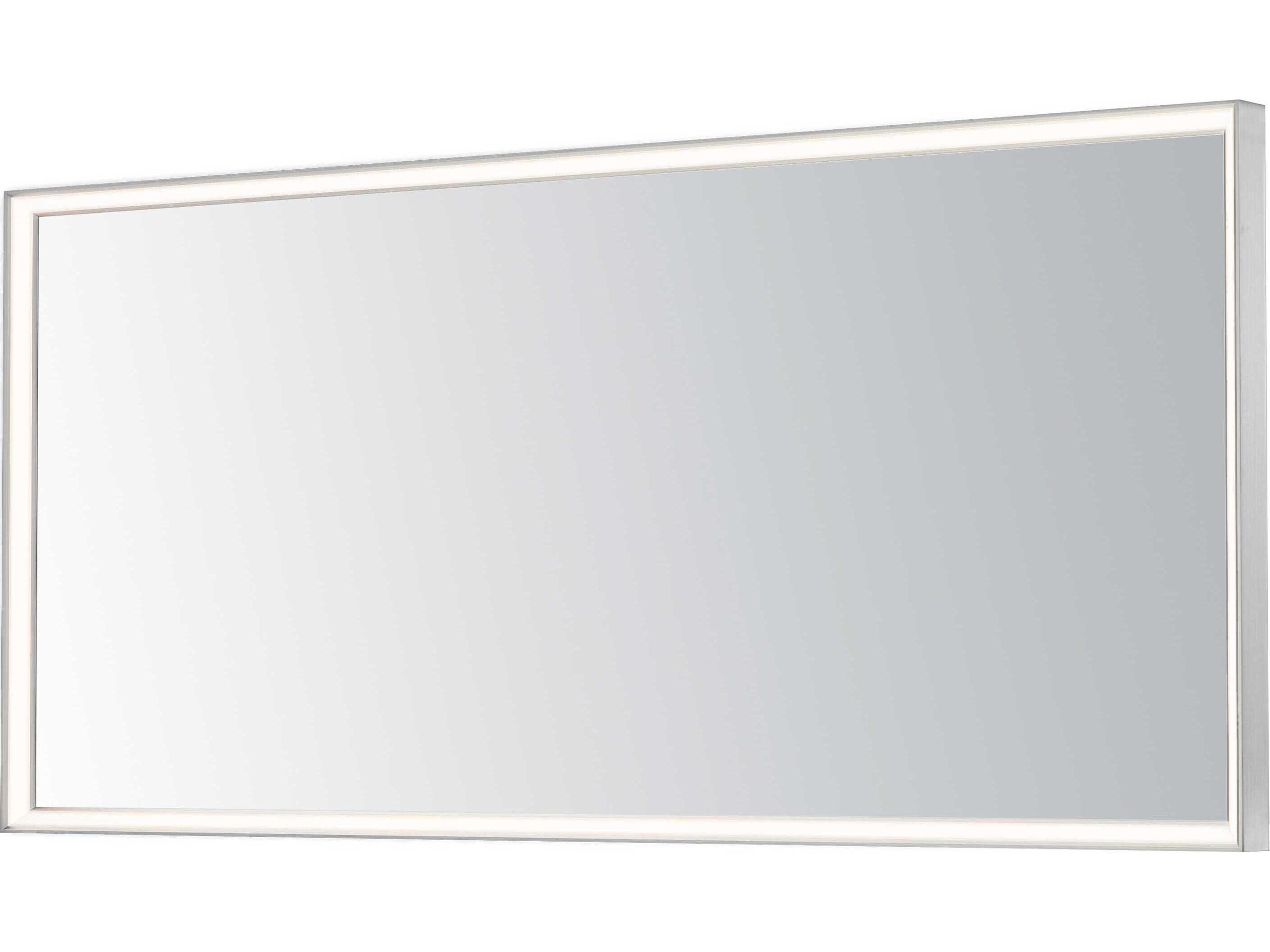 Bevel Satin Nickel Rectangular Wall Mirror