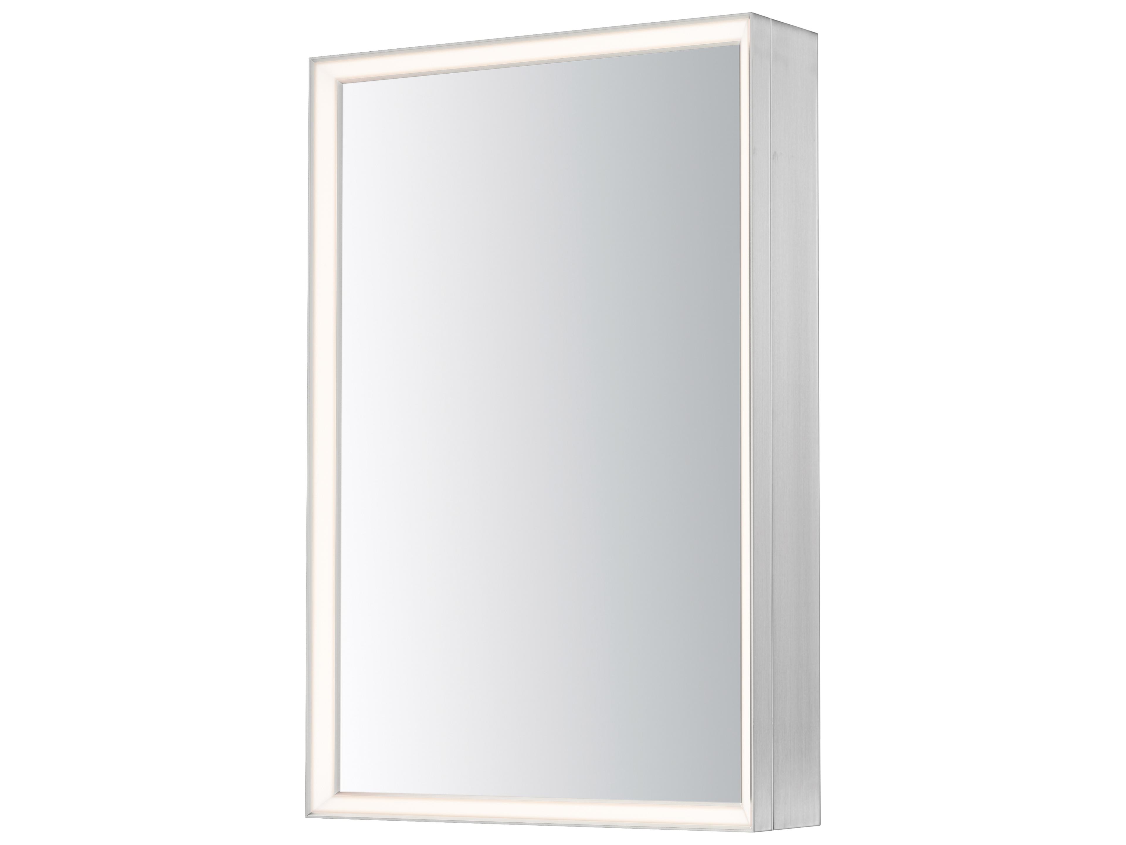 Bevel Satin Nickel Rectangular Wall Mirror
