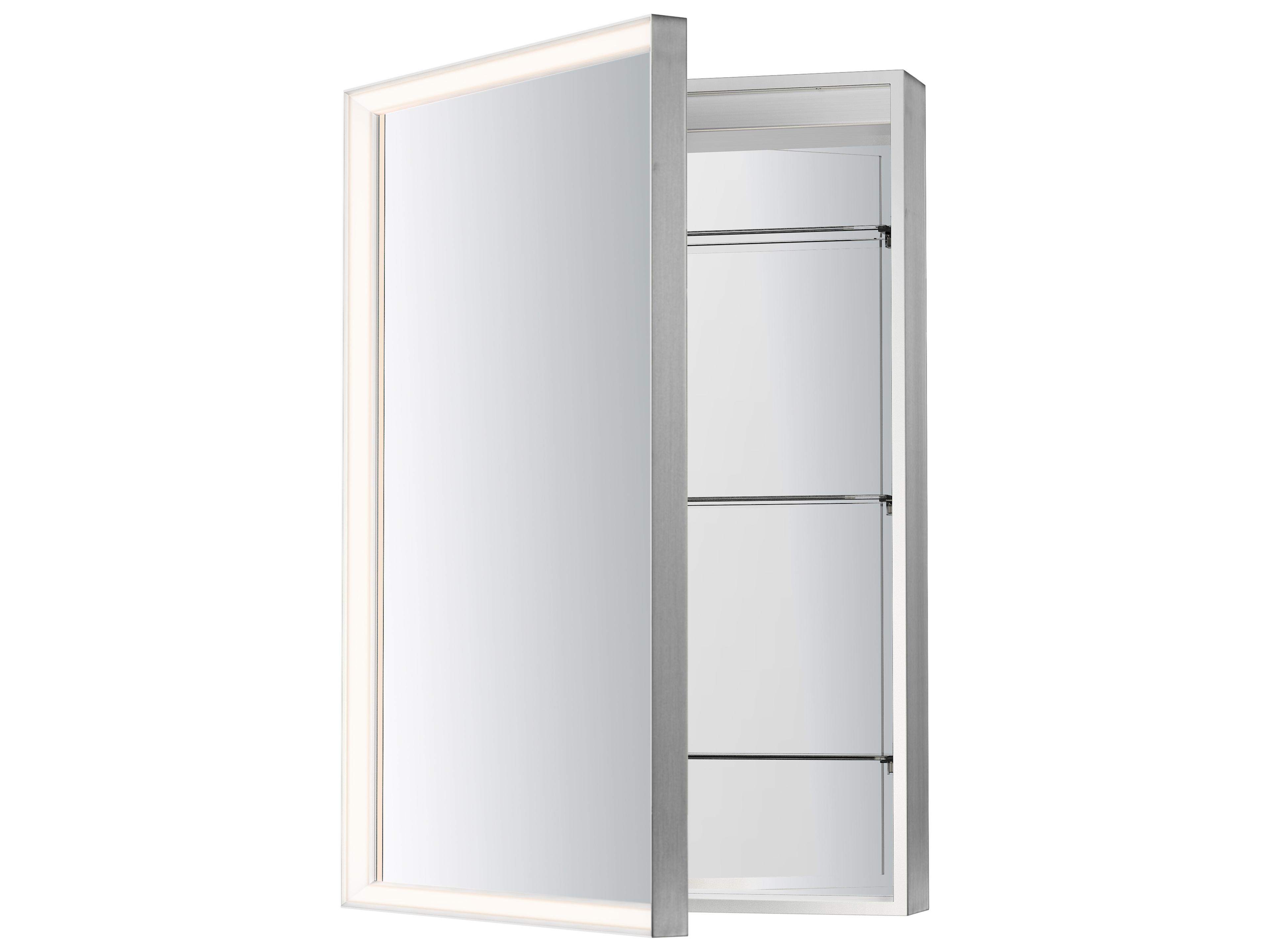 ET2 Bevel Satin Nickel Rectangular Wall Mirror