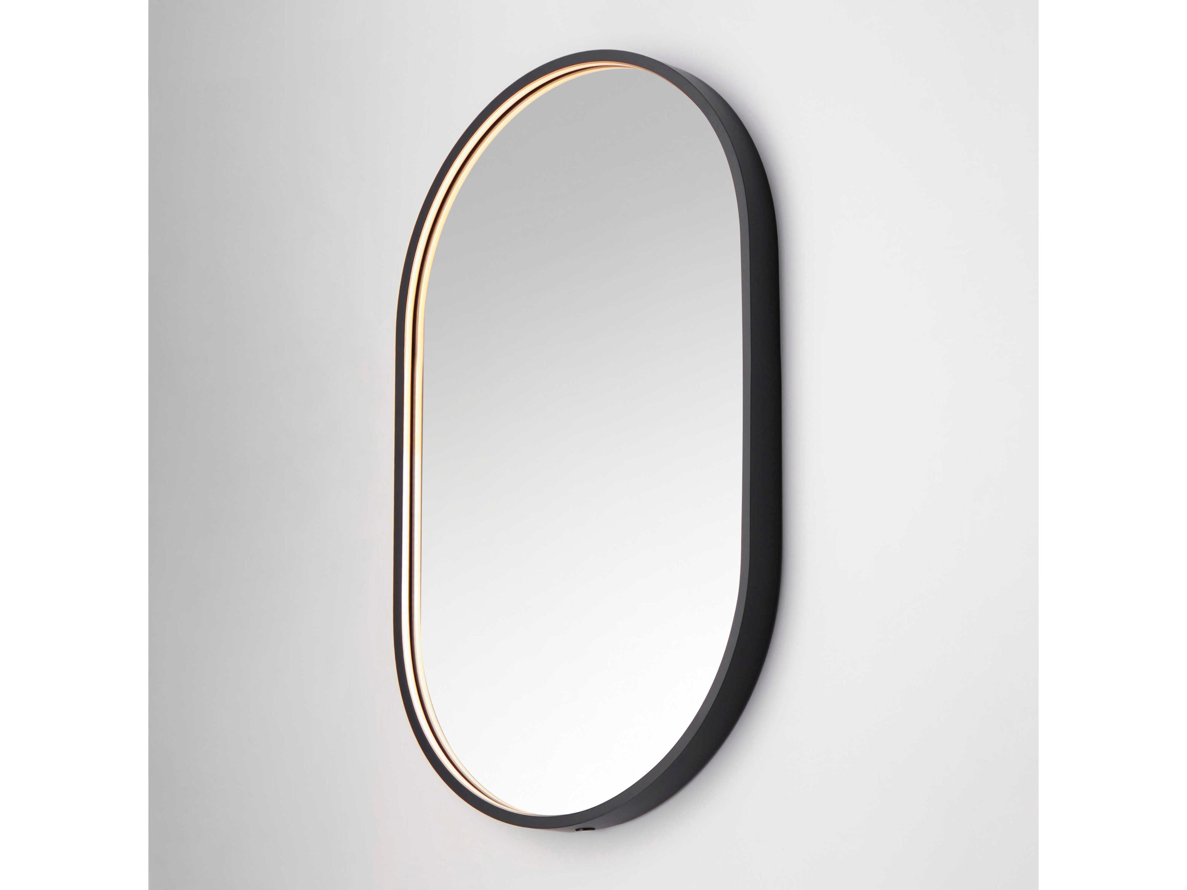 ET2 Elisse Black Oval Wall Mirror
