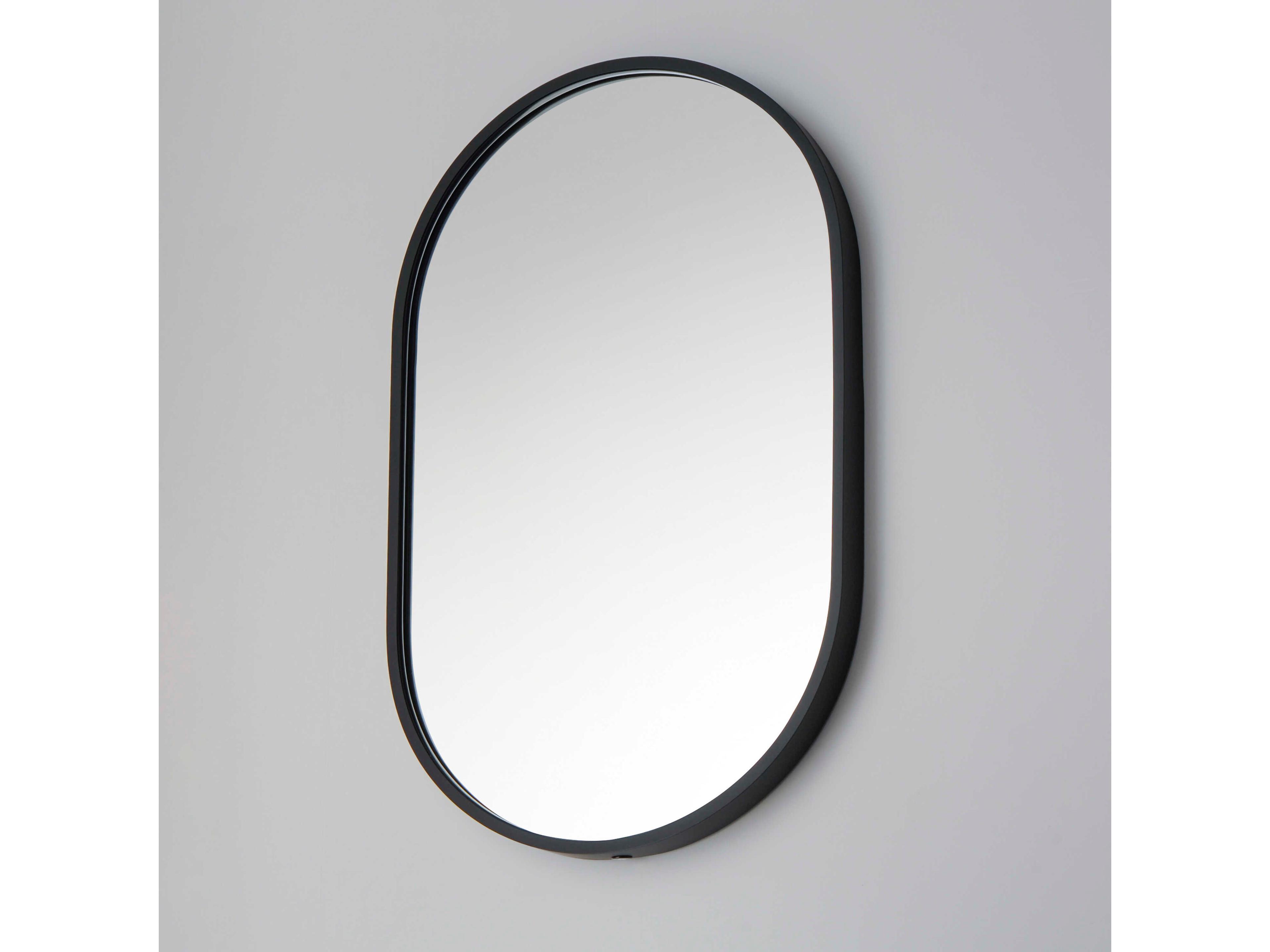 ET2 Elisse Black Oval Wall Mirror