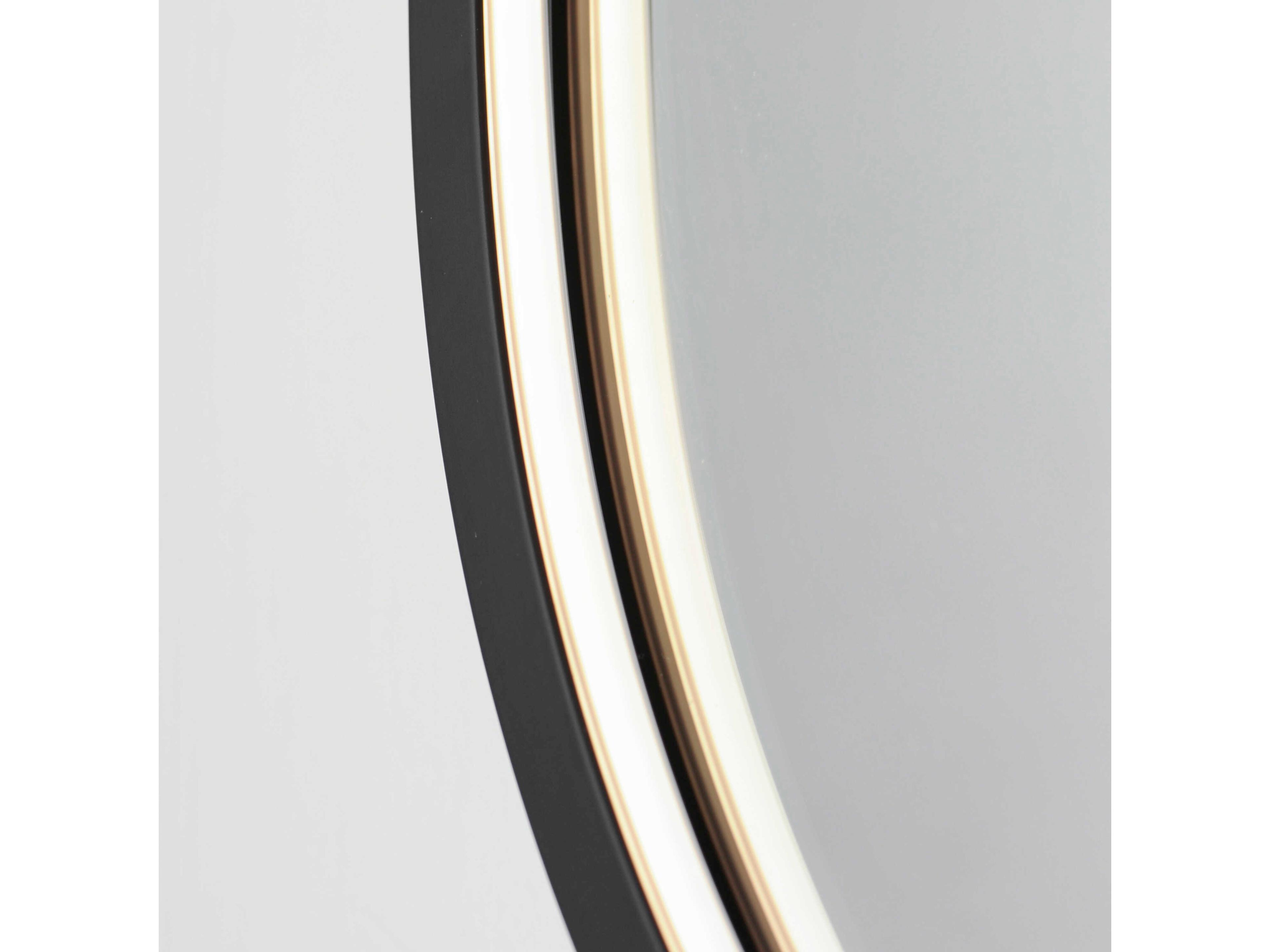ET2 Elisse Black Oval Wall Mirror