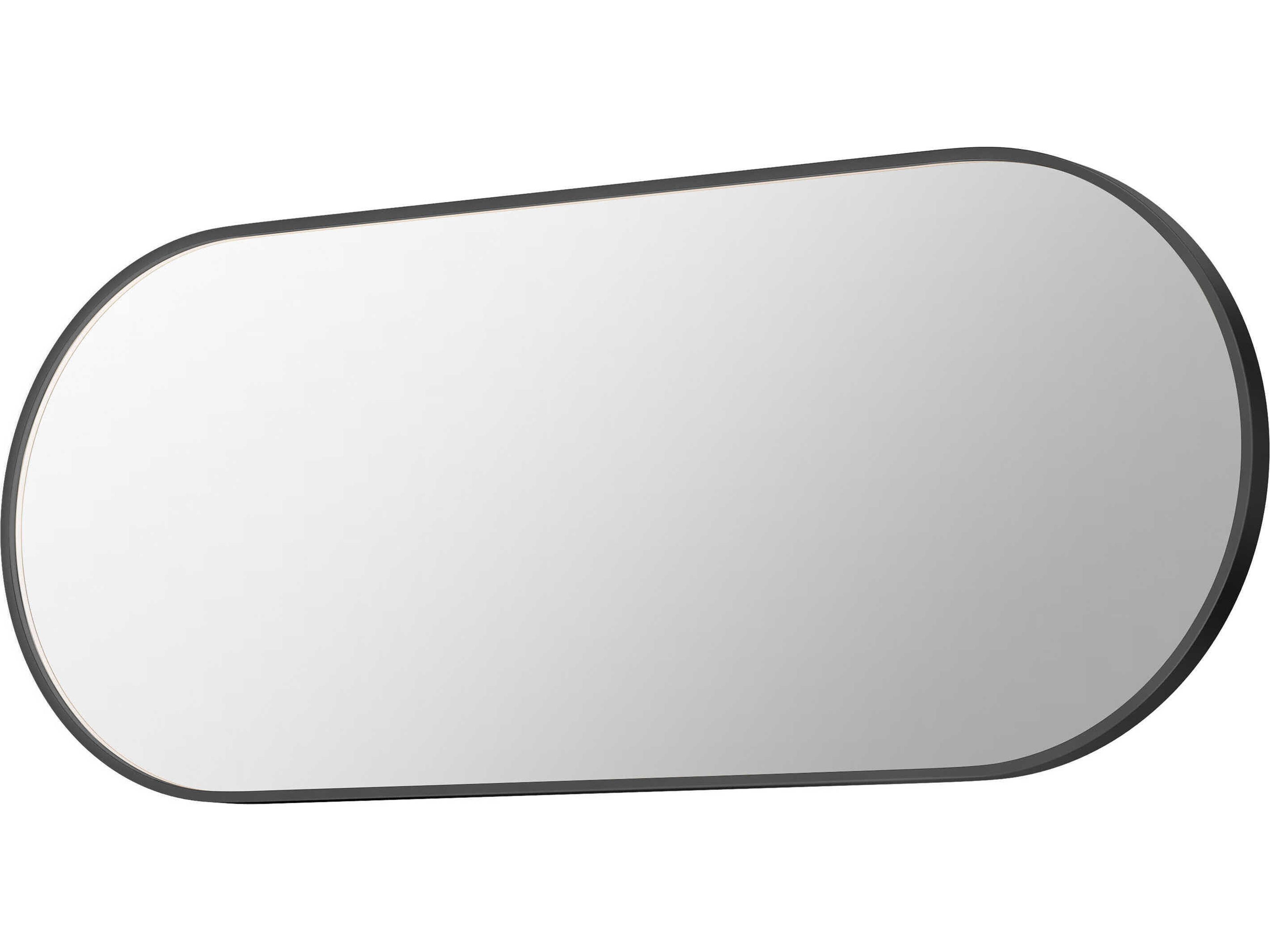 Elisse Black Oval Wall Mirror