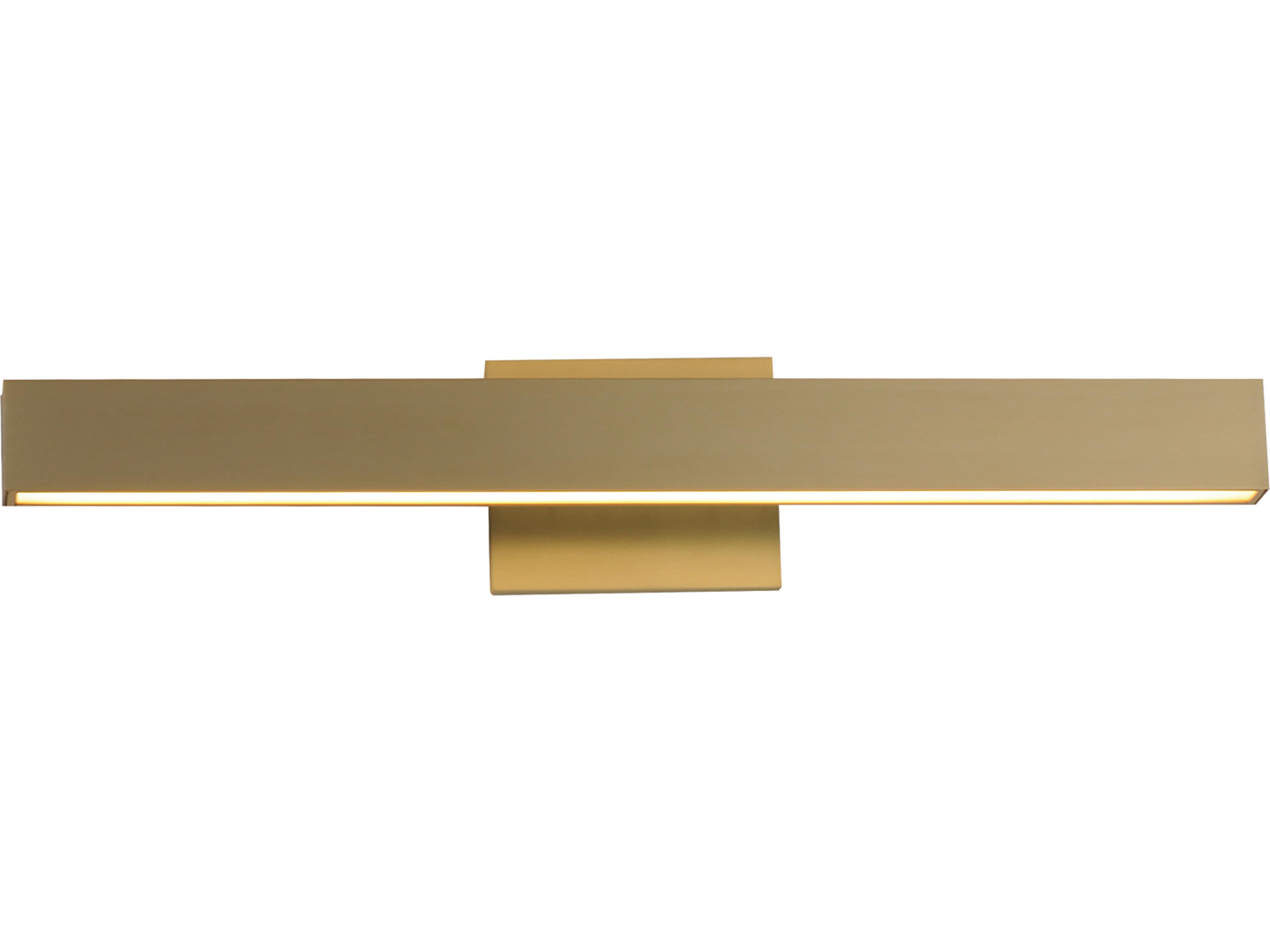 Alumilux 2-Light Satin Brass Vanity Light