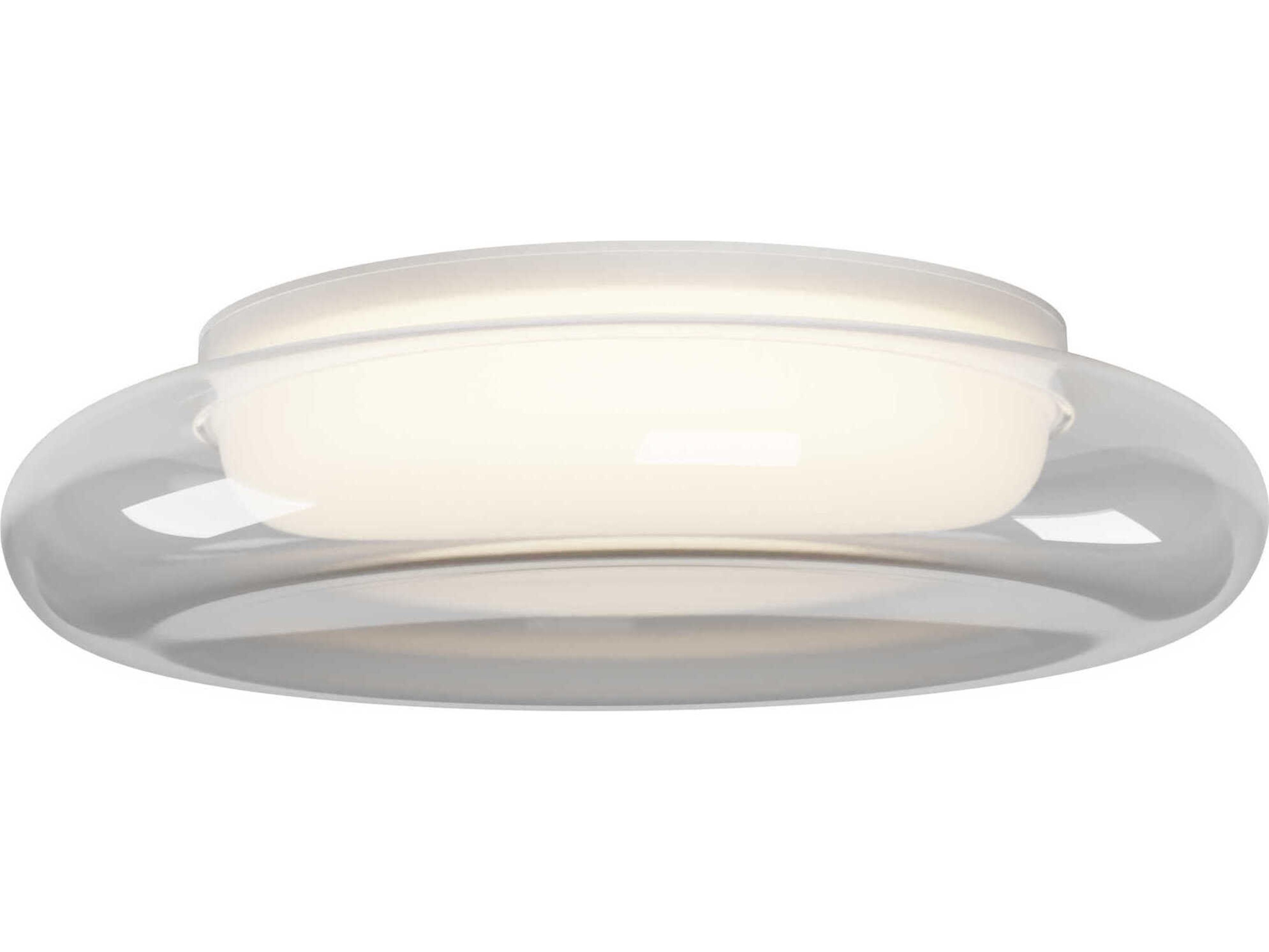 Bubble 1-Light White Round Flush Mount