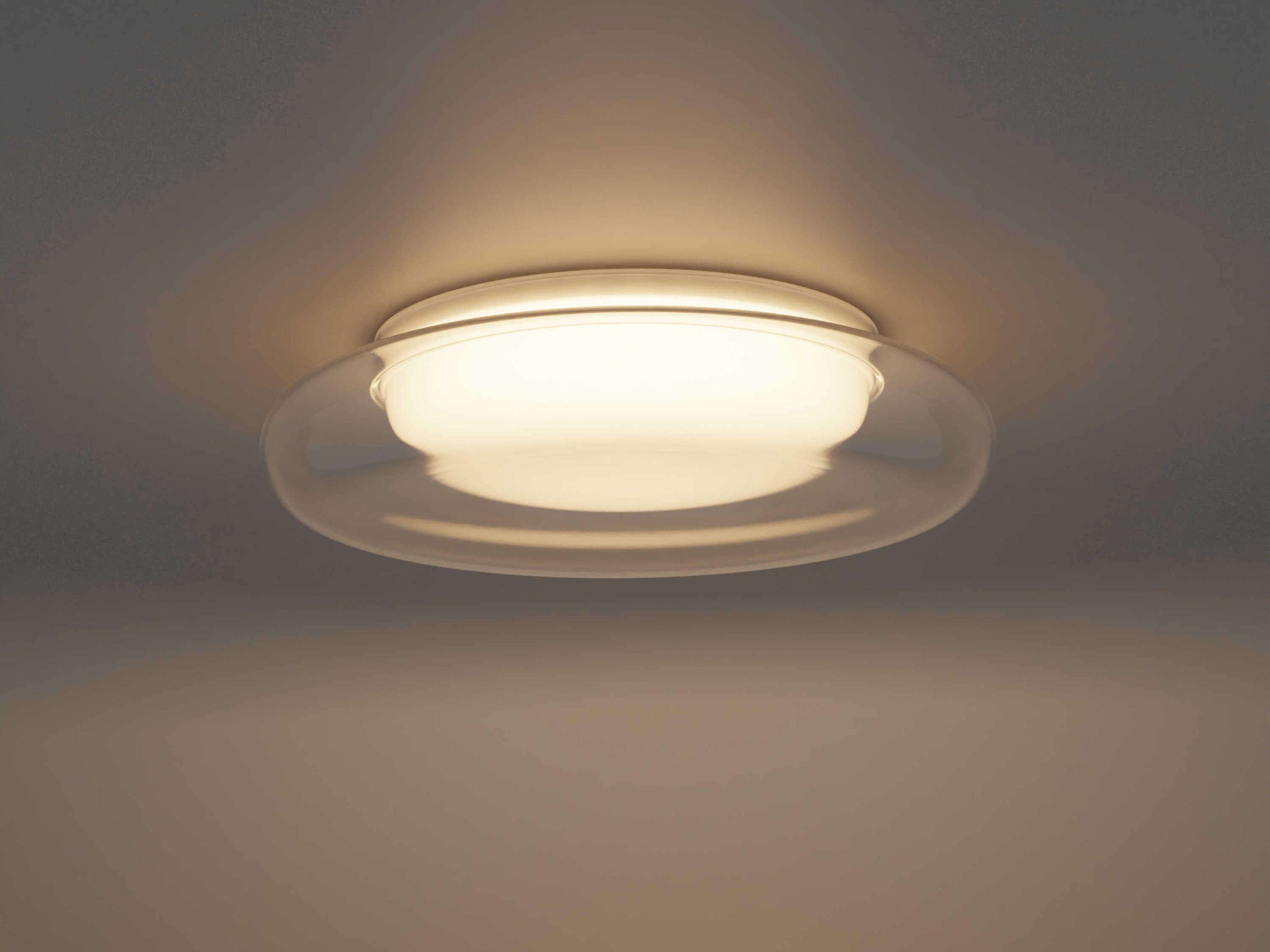 ET2 Bubble 1-Light White Round Flush Mount