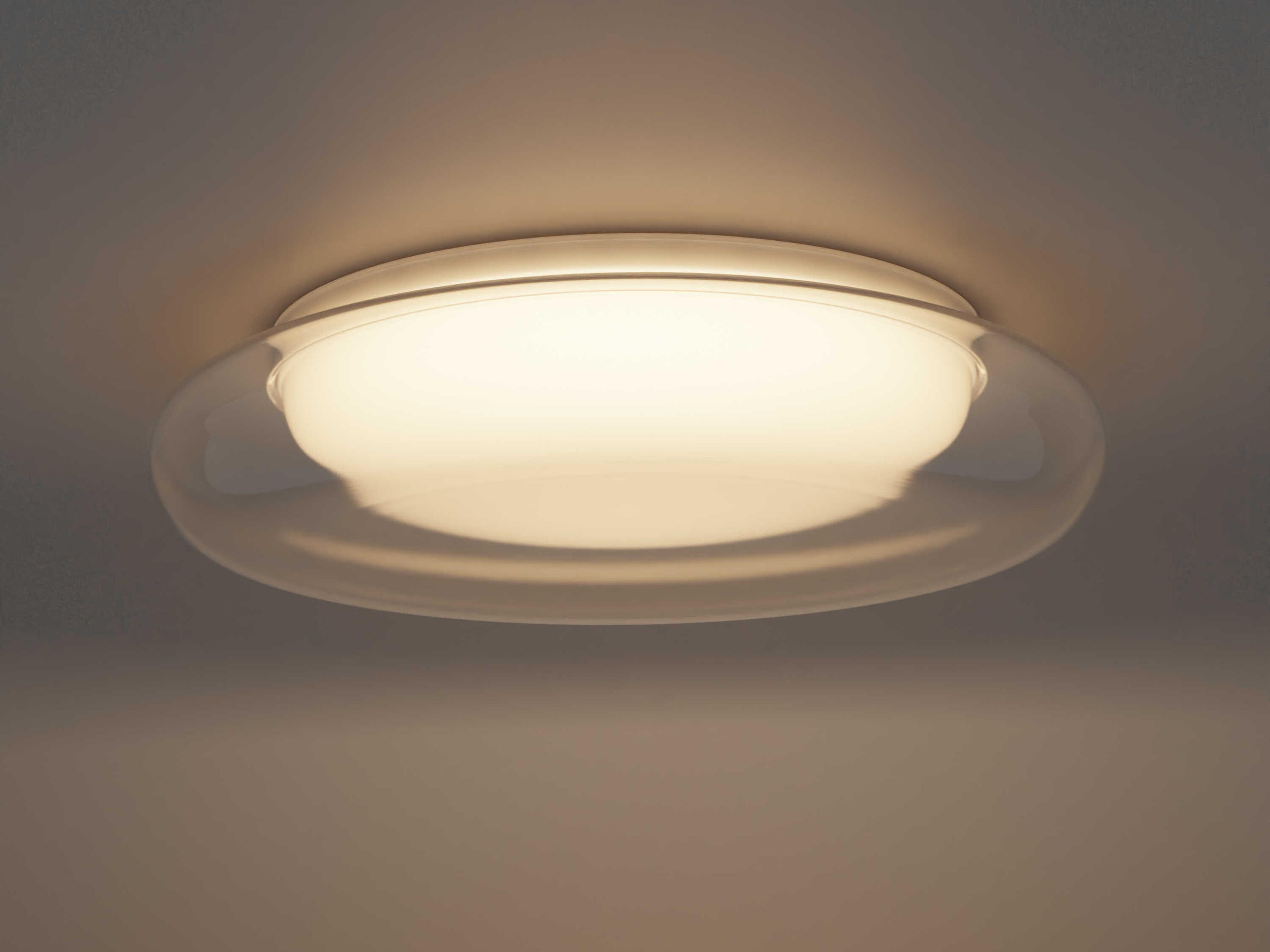 ET2 Bubble 1-Light White Round Flush Mount