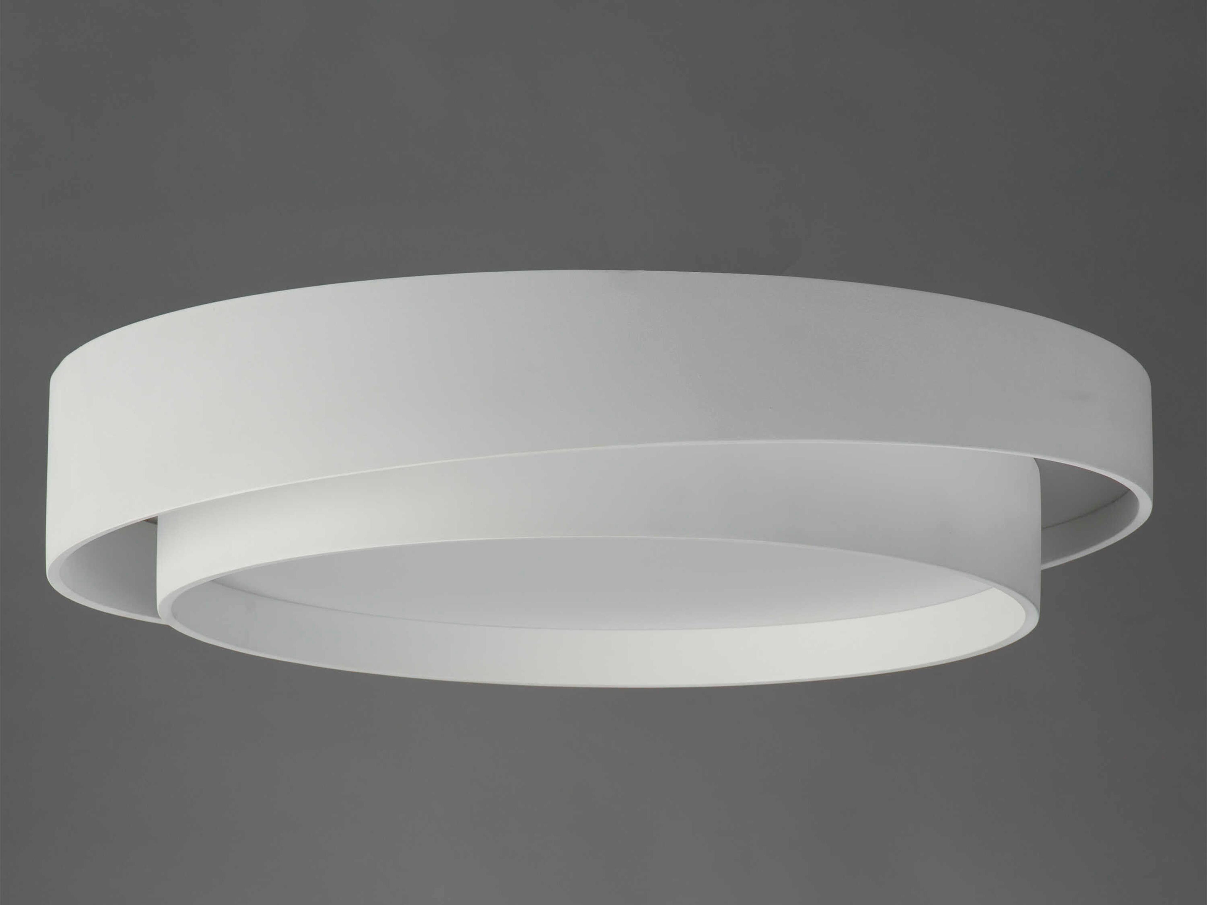 ET2 Ziggurat 1-Light White Round Flush Mount