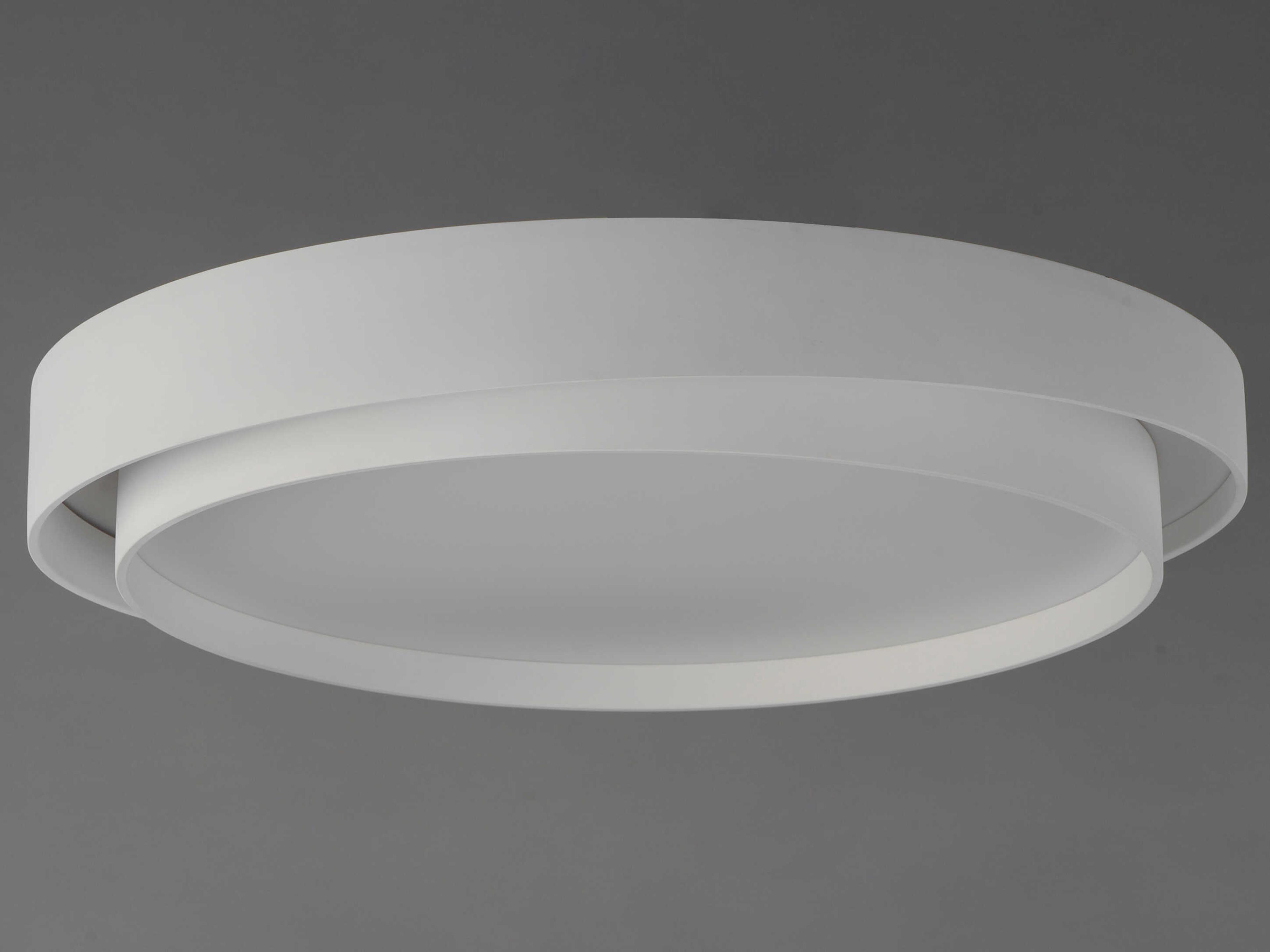 ET2 Ziggurat 1-Light White Round Flush Mount