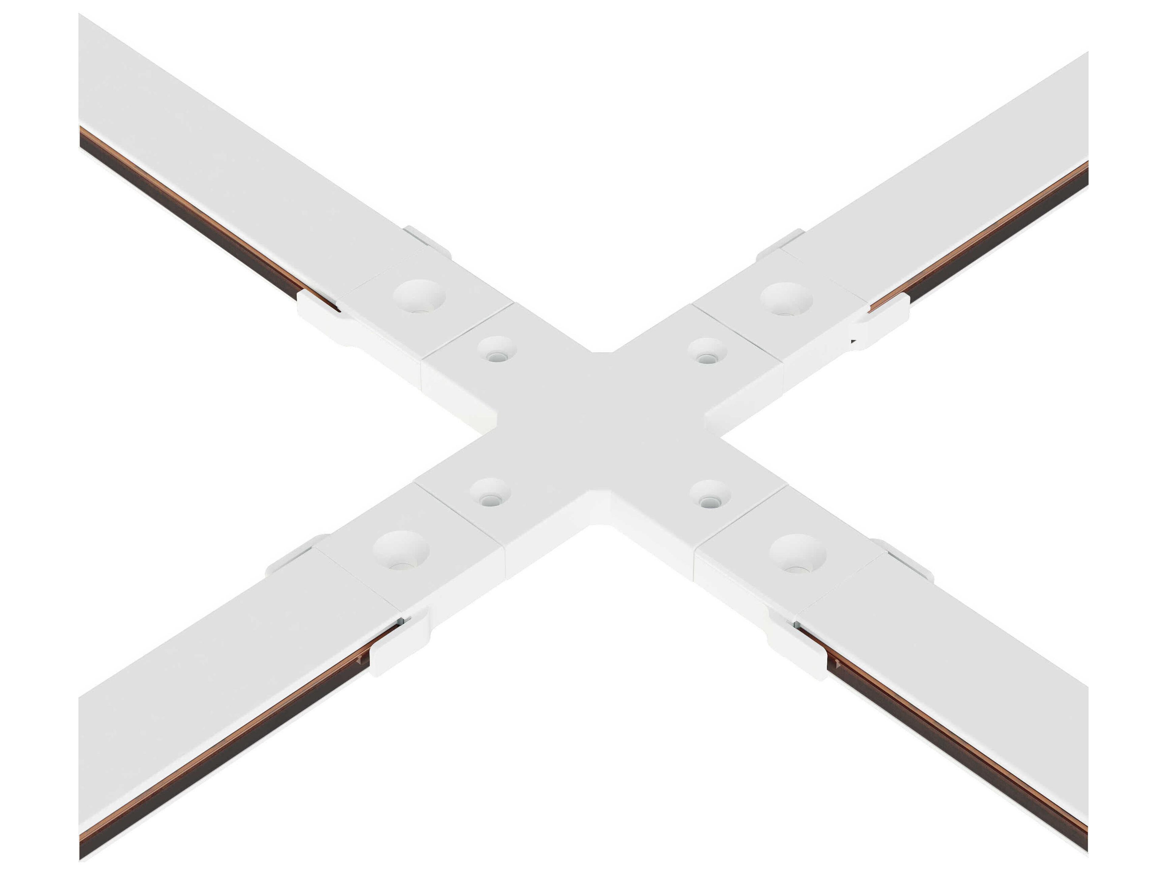 ET2 Continuum Track White 4-Way X Connector