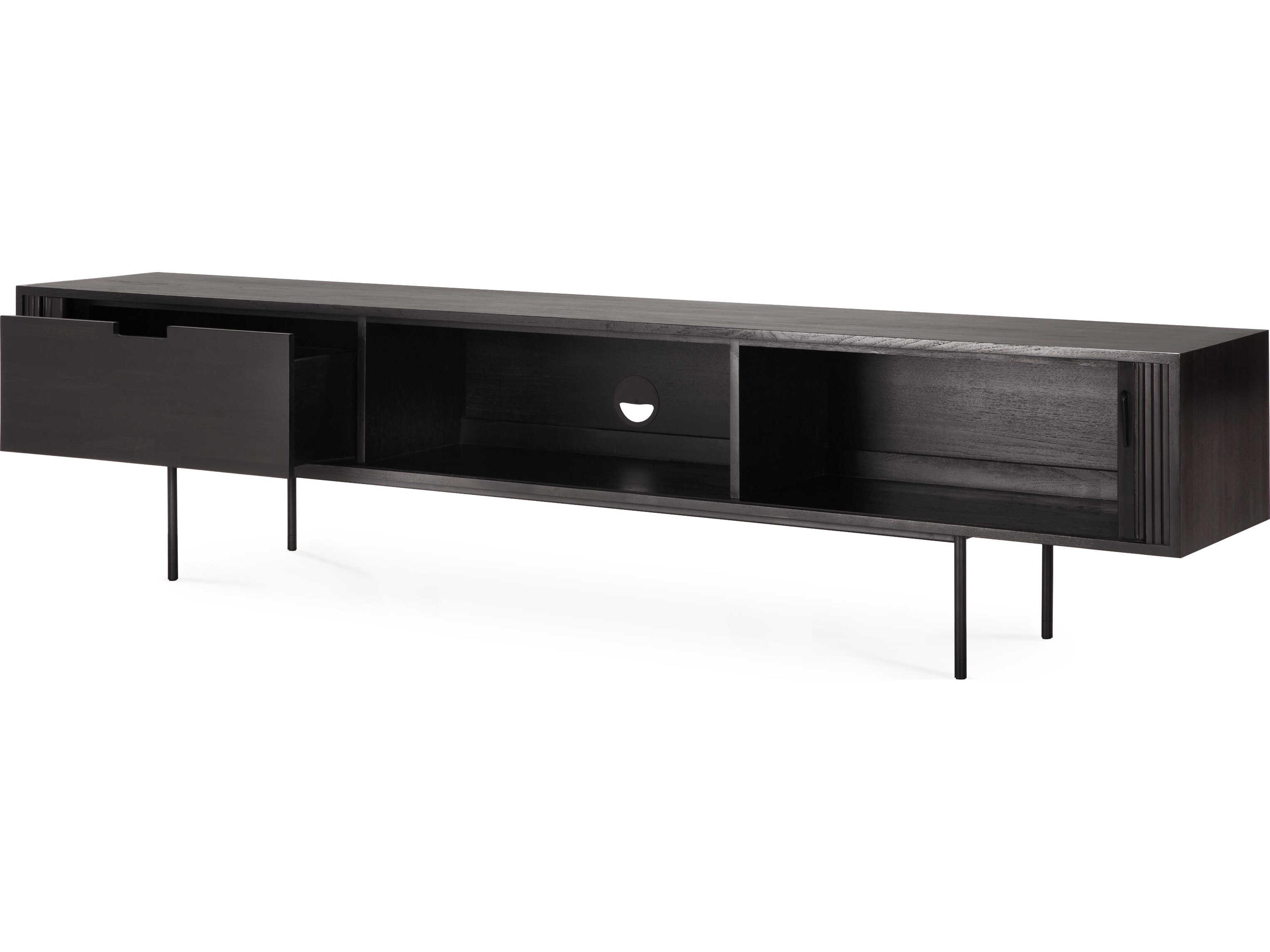 Ethnicraft Roller Max Teak Black Tv Cupboard