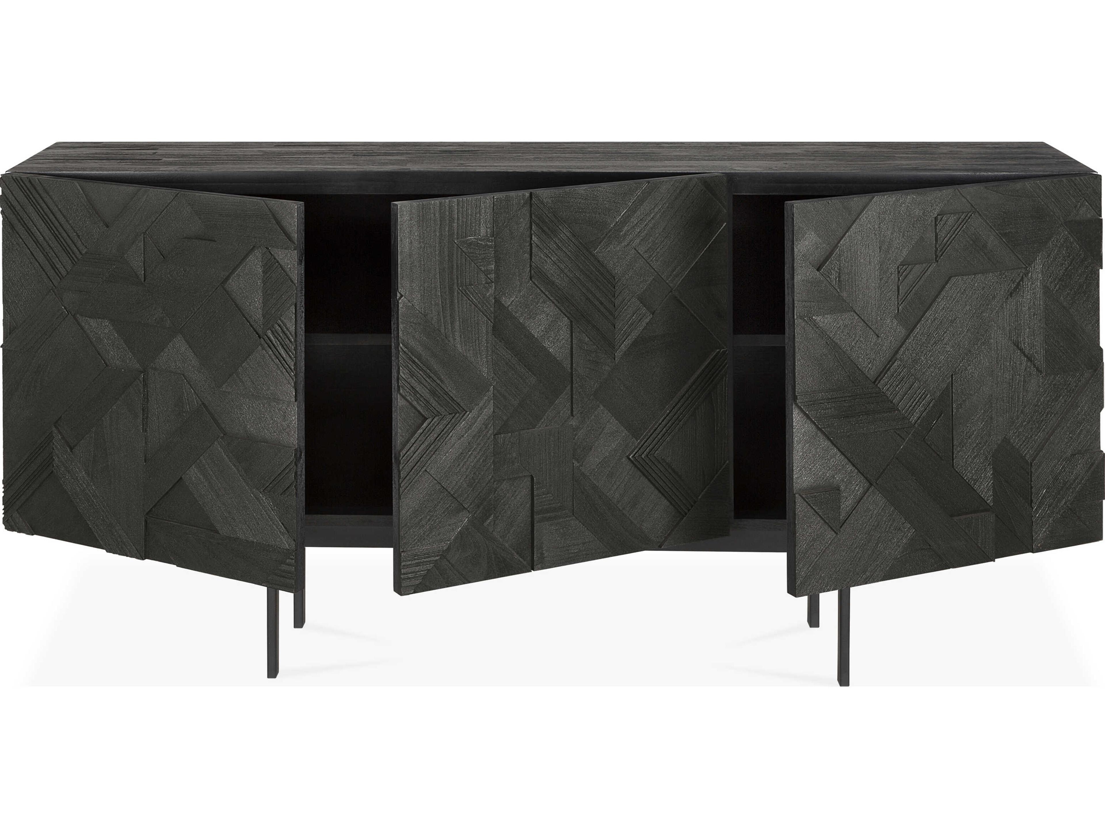 Ethnicraft Graphic Teak Black Sideboard