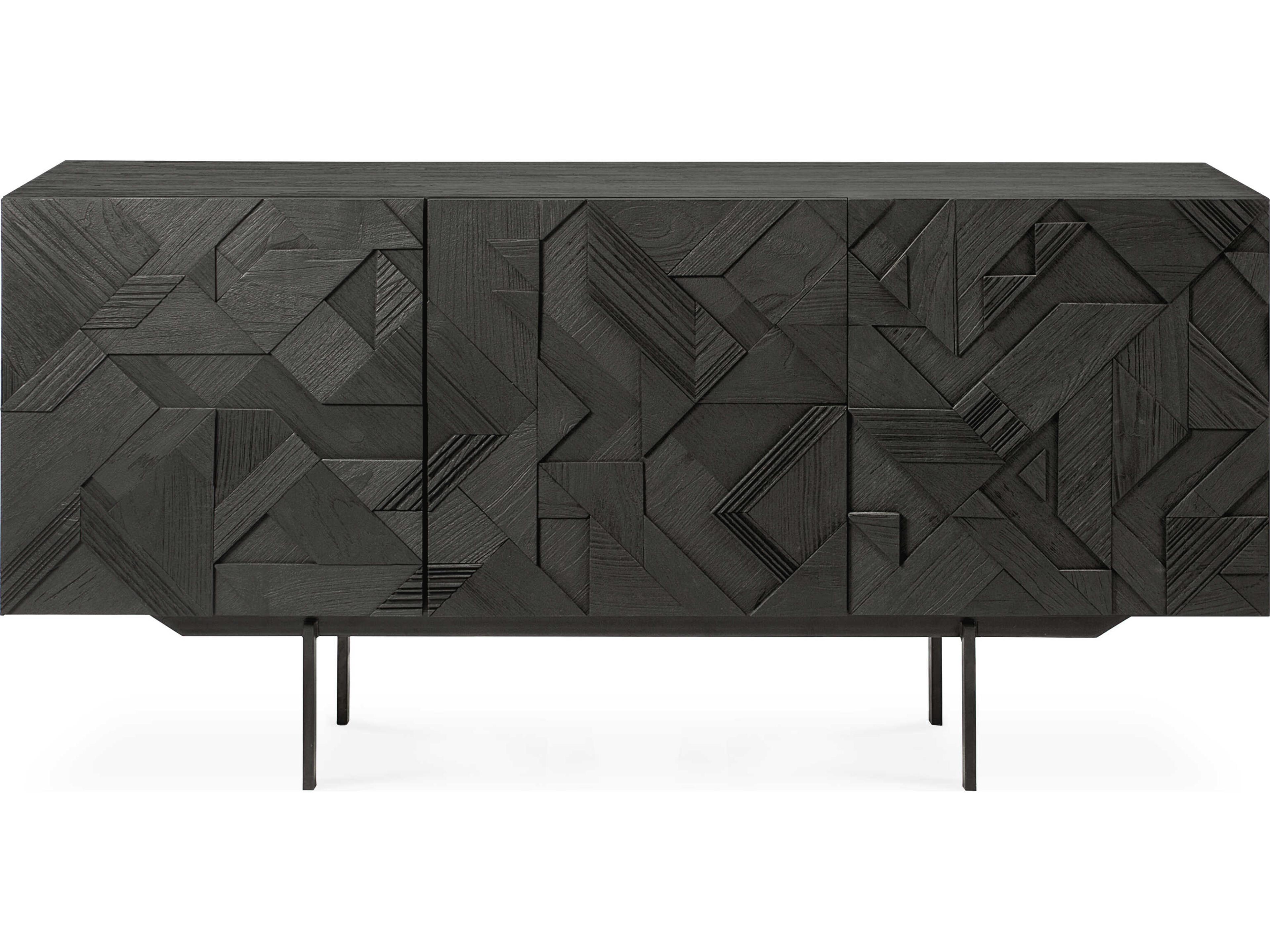 Ethnicraft Graphic Teak Black Sideboard
