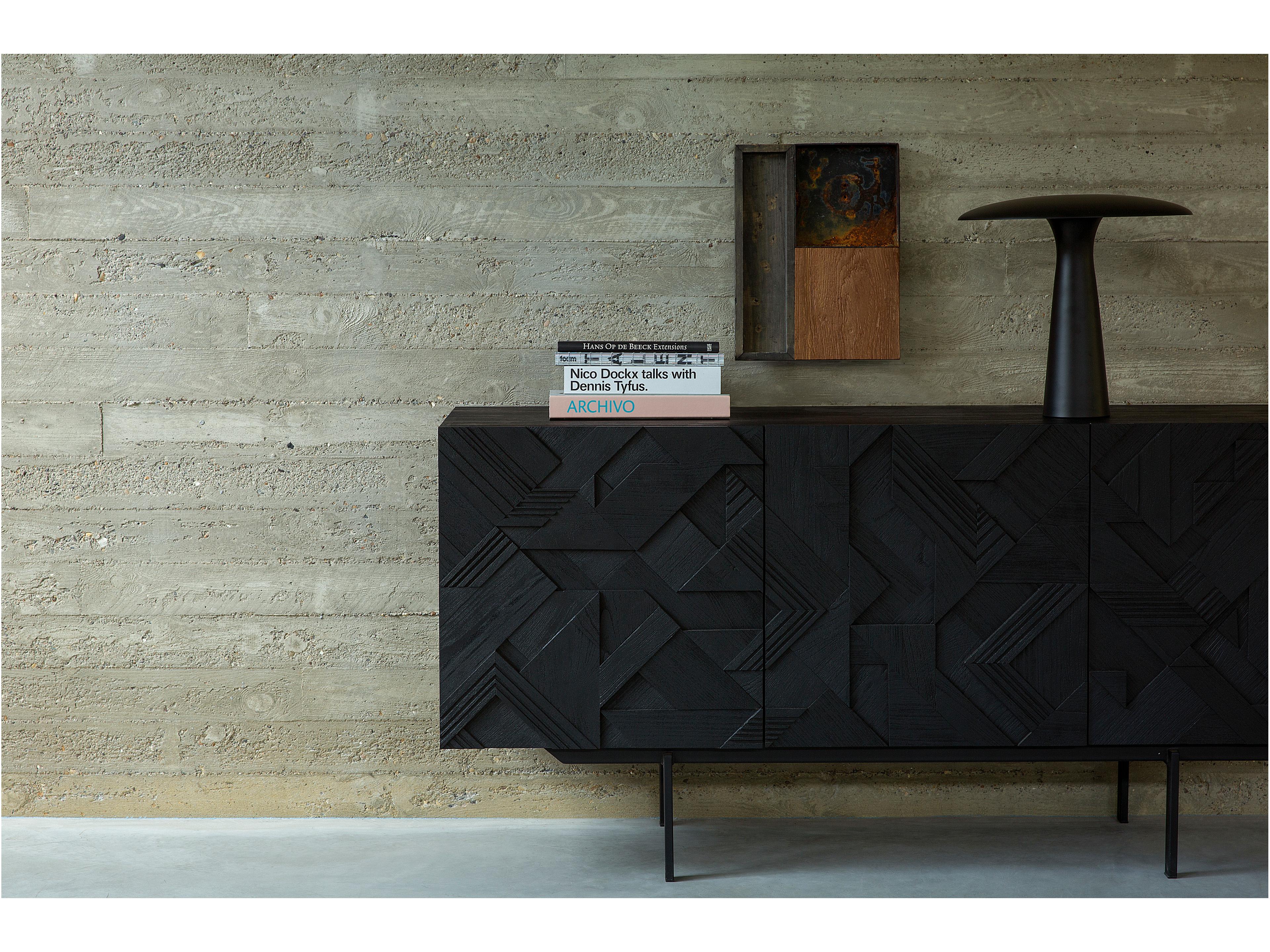 Ethnicraft Graphic Teak Black Sideboard