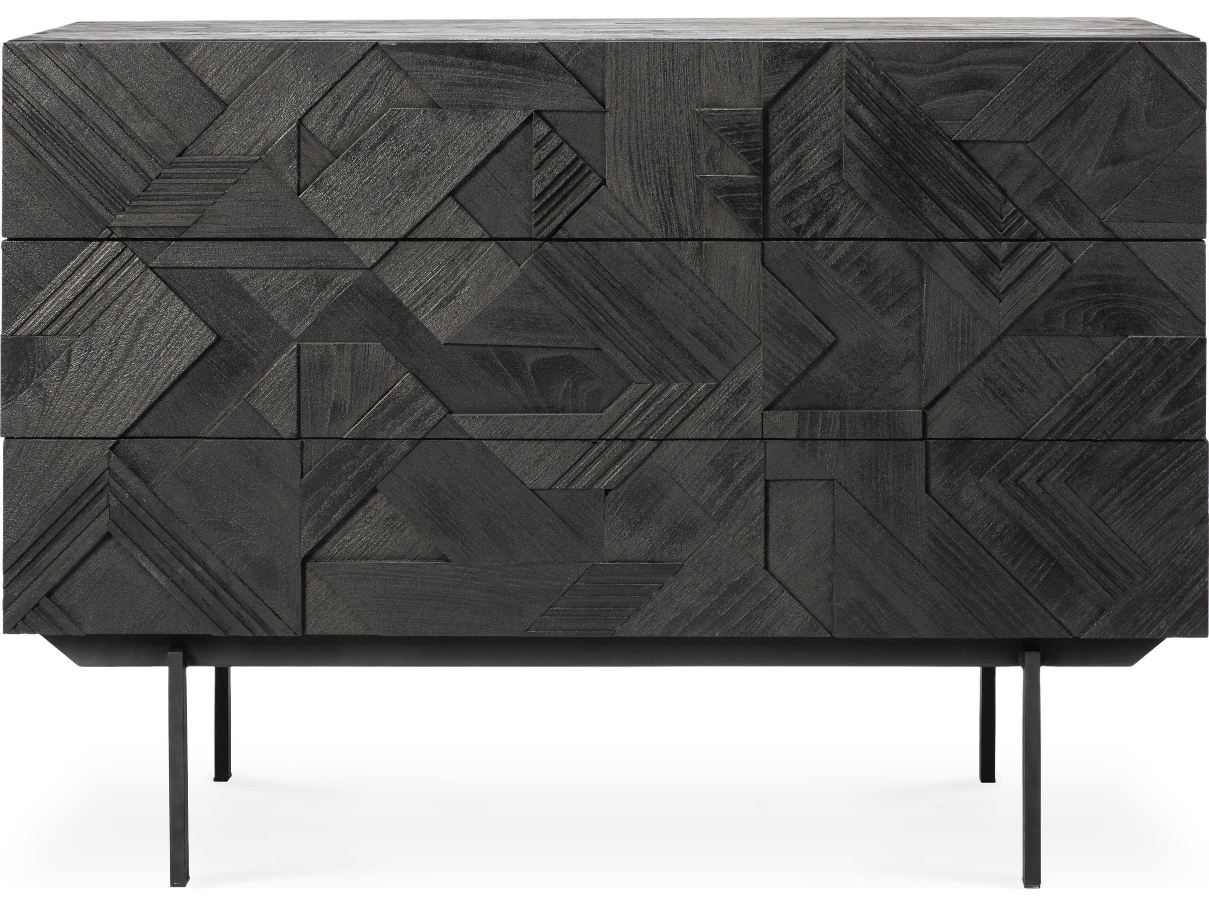 Ethnicraft Graphic Teak Black Dresser