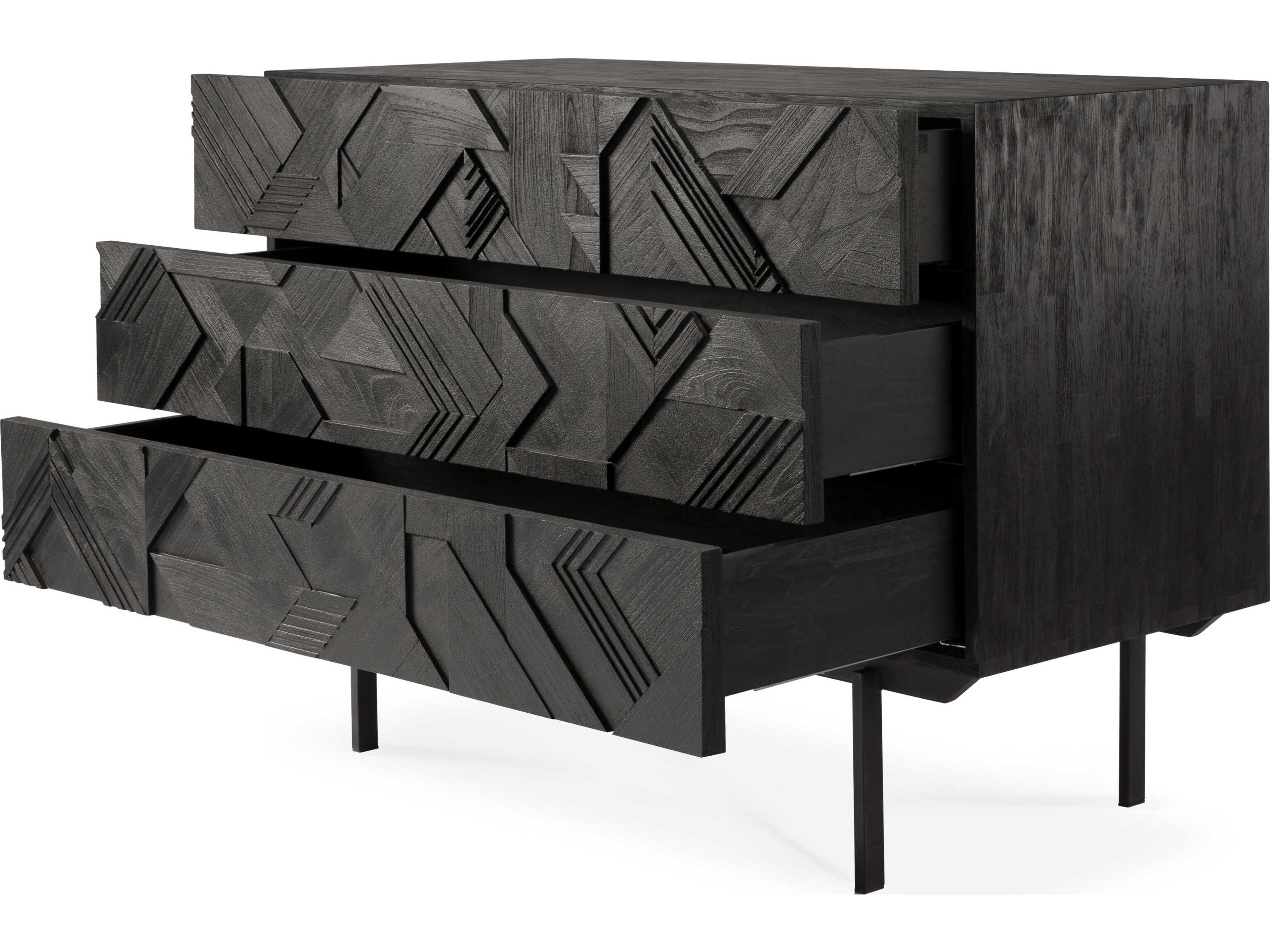 Ethnicraft Graphic Teak Black Dresser