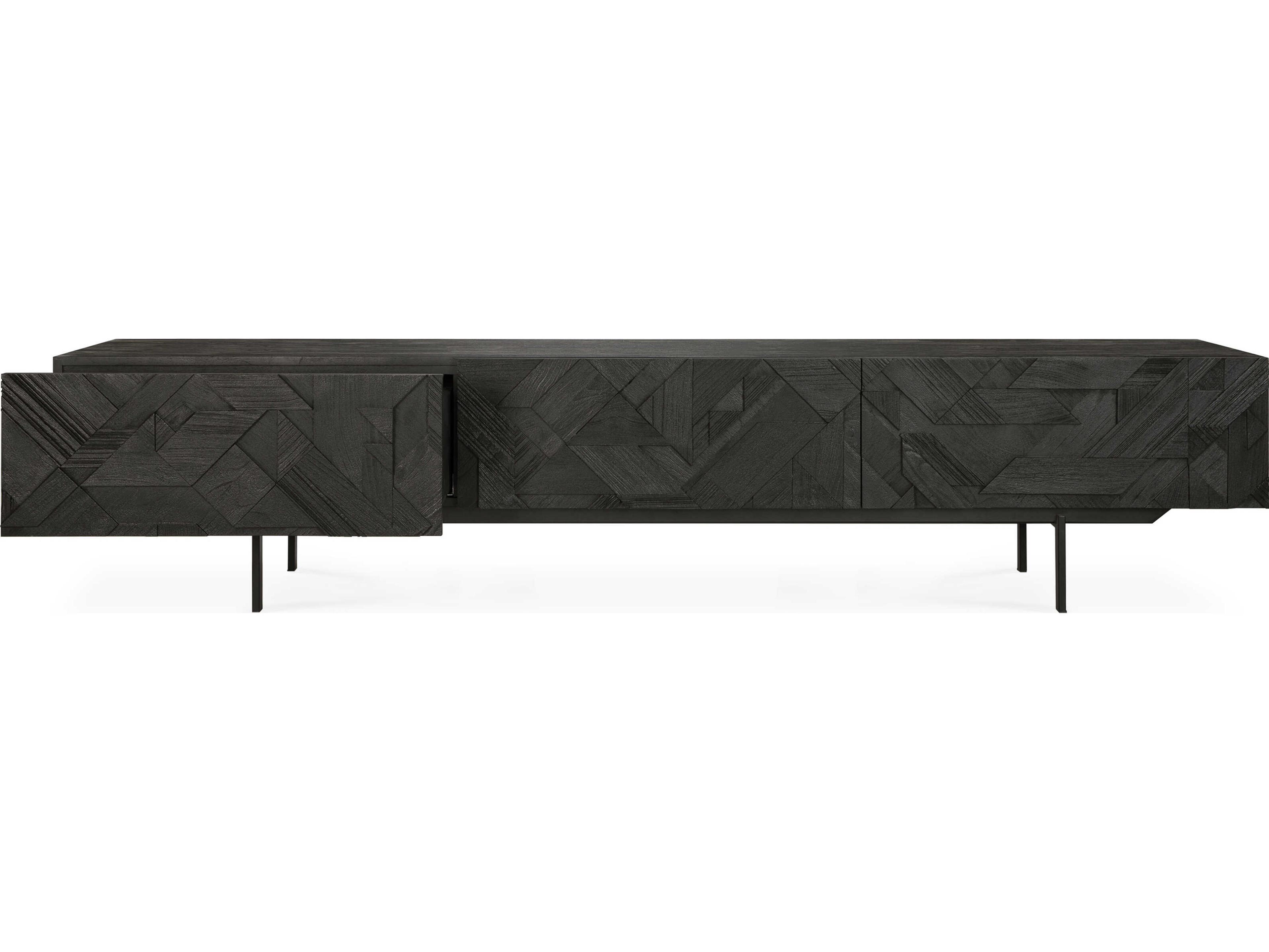 Ethnicraft Graphic Teak Black Tv Cupboard