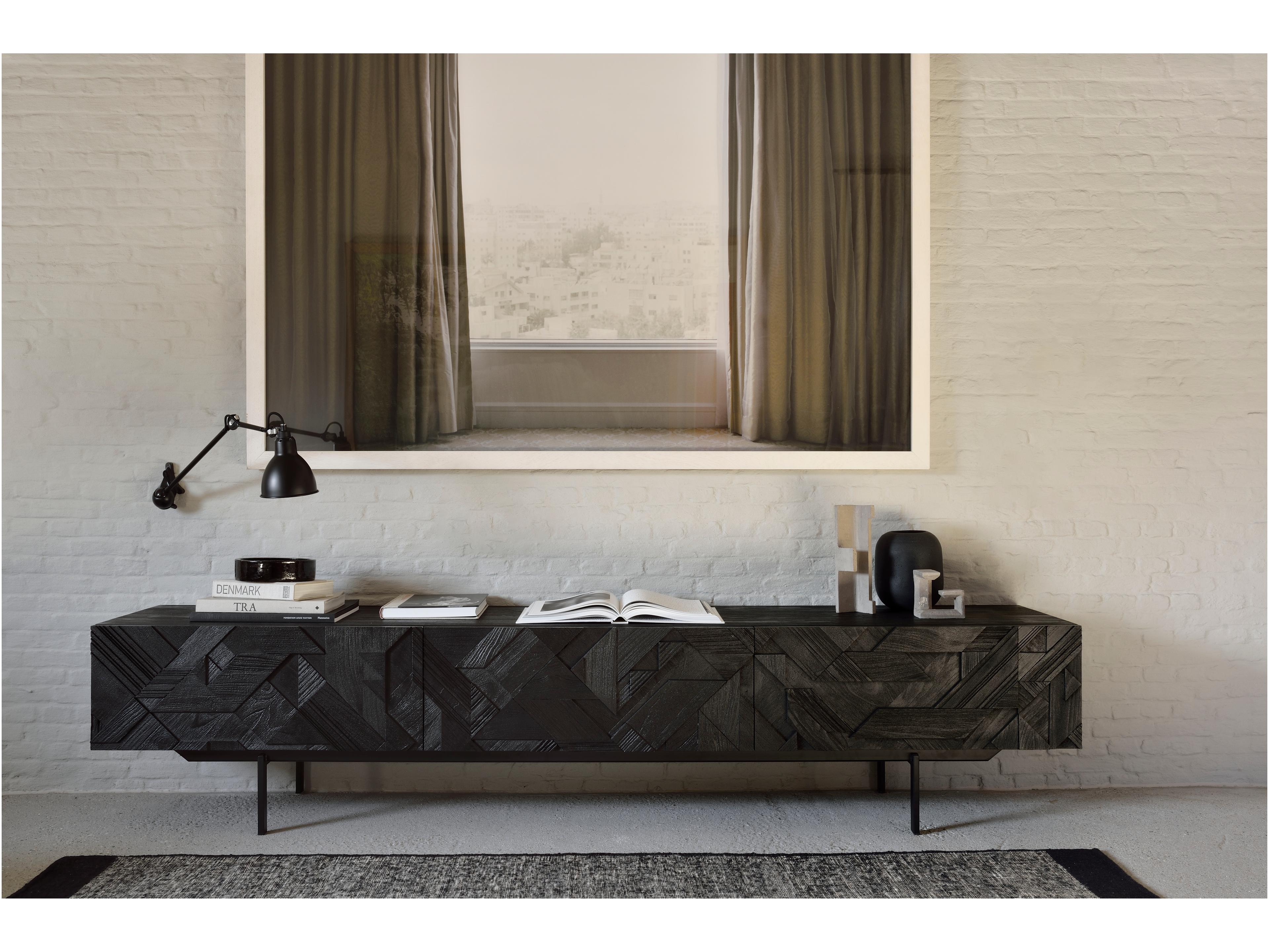 Ethnicraft Graphic Teak Black Tv Cupboard