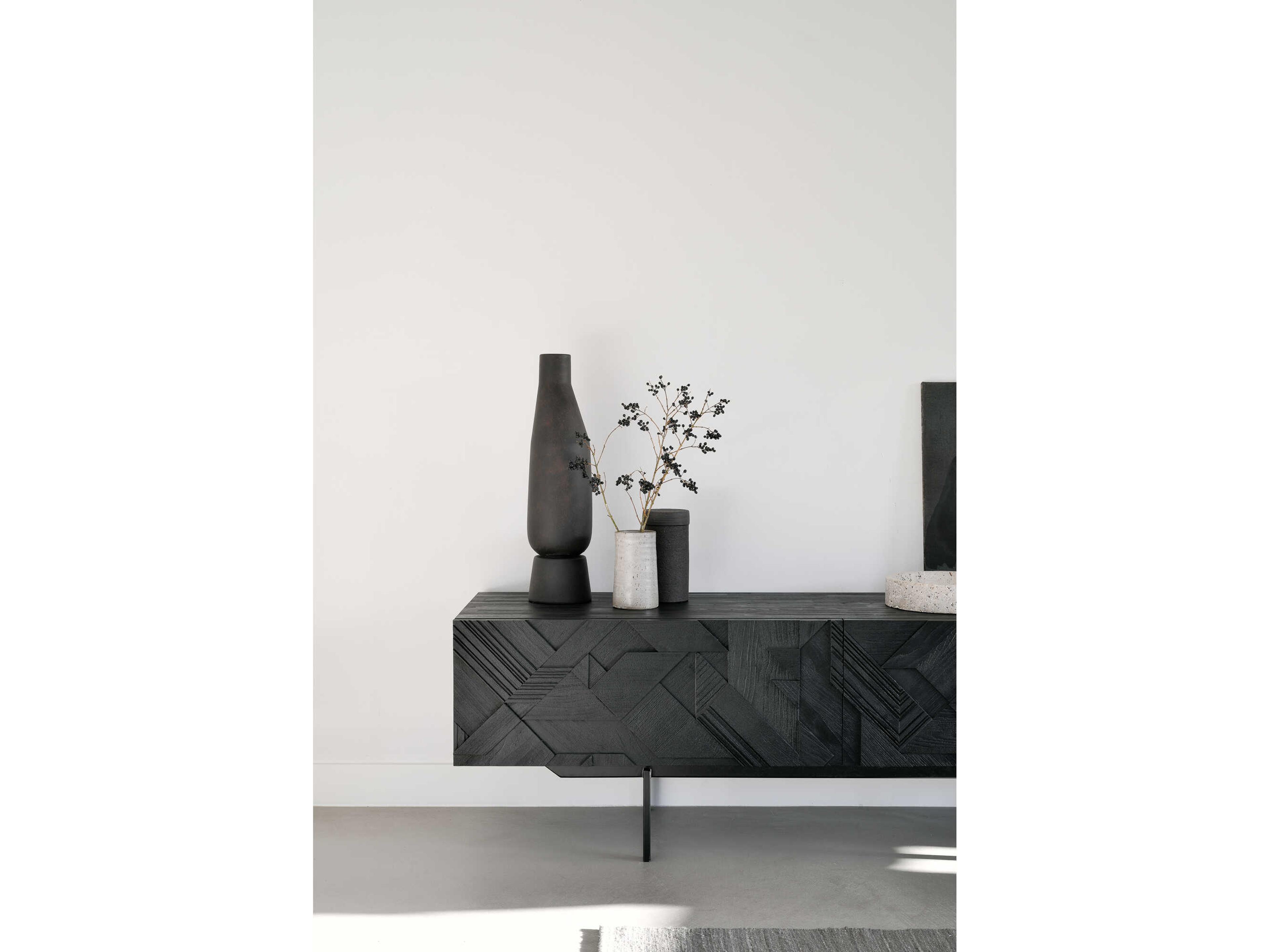 Ethnicraft Graphic Teak Black Tv Cupboard