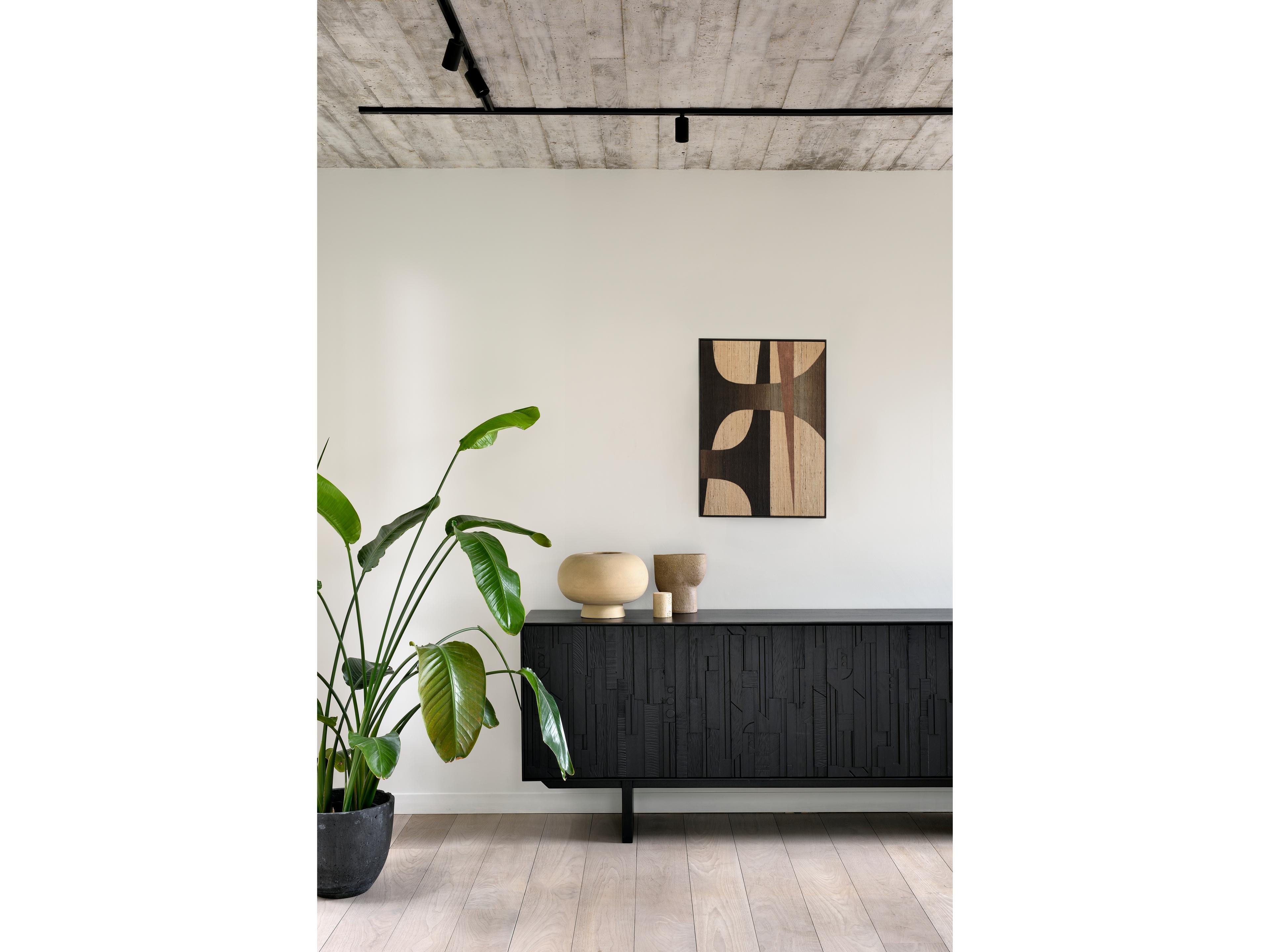 Ethnicraft Mosaic Teak Black Sideboard