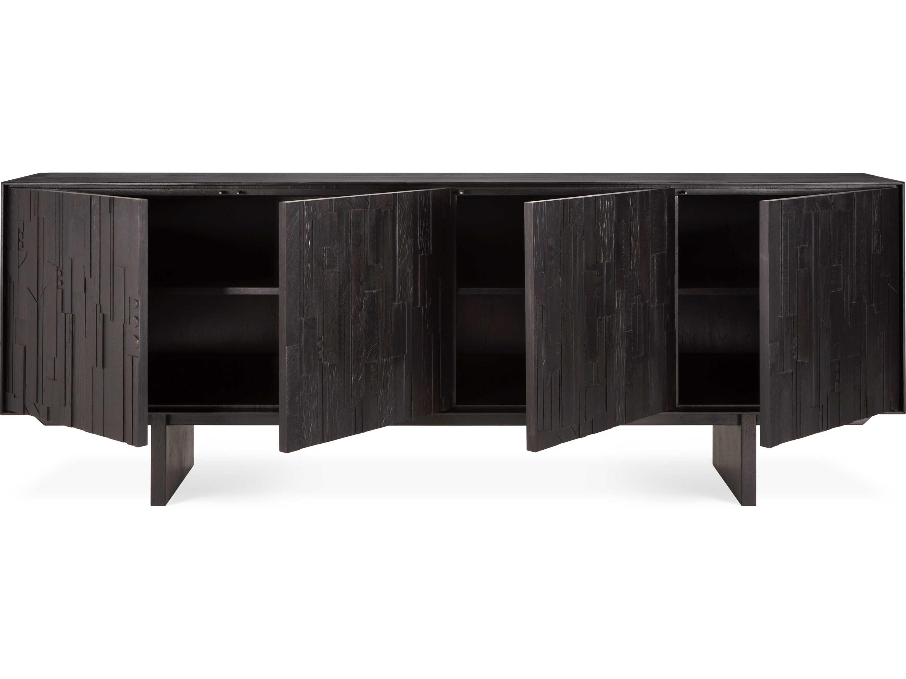 Ethnicraft Mosaic Teak Black Sideboard