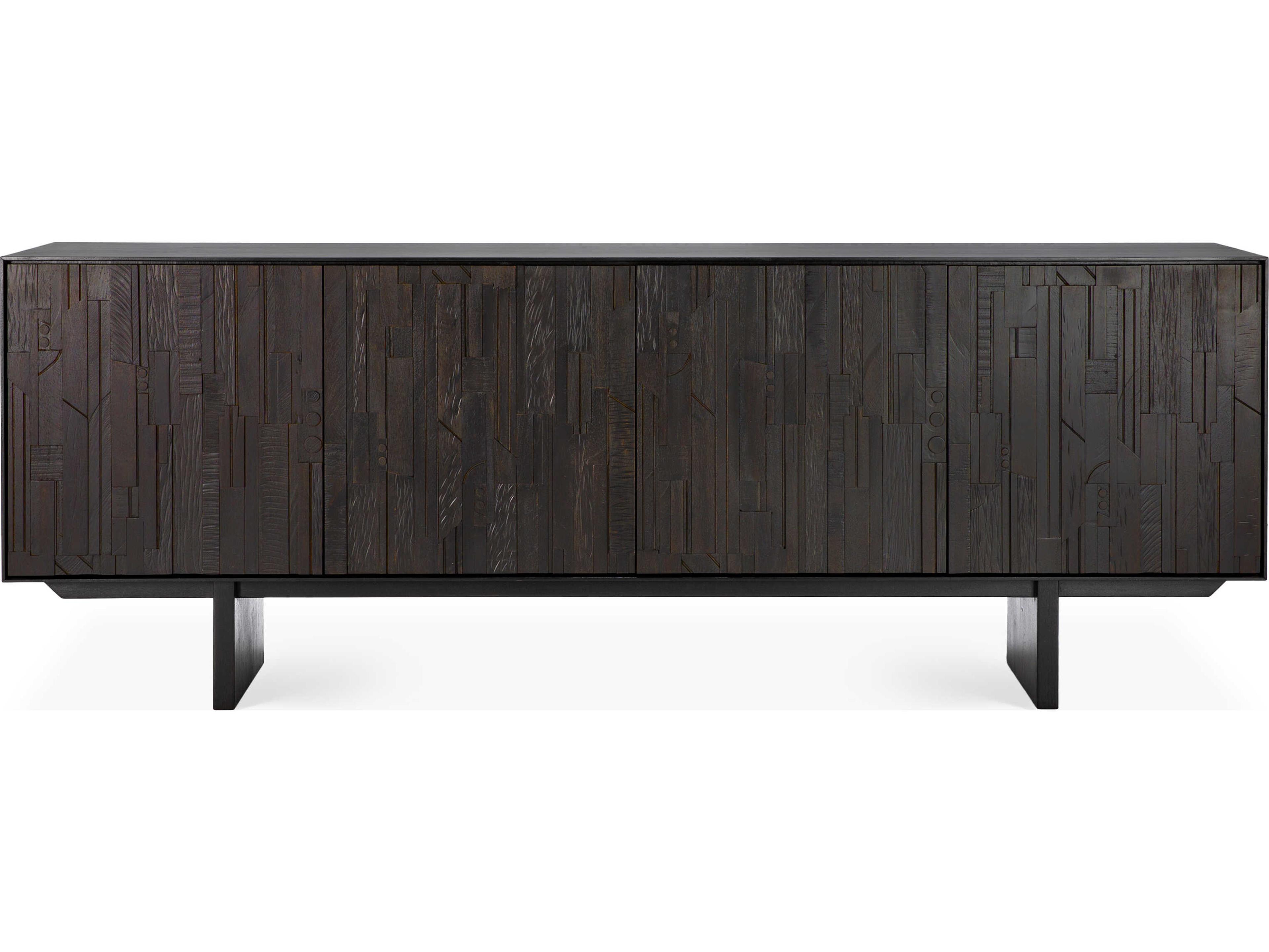 Ethnicraft Mosaic Teak Black Sideboard