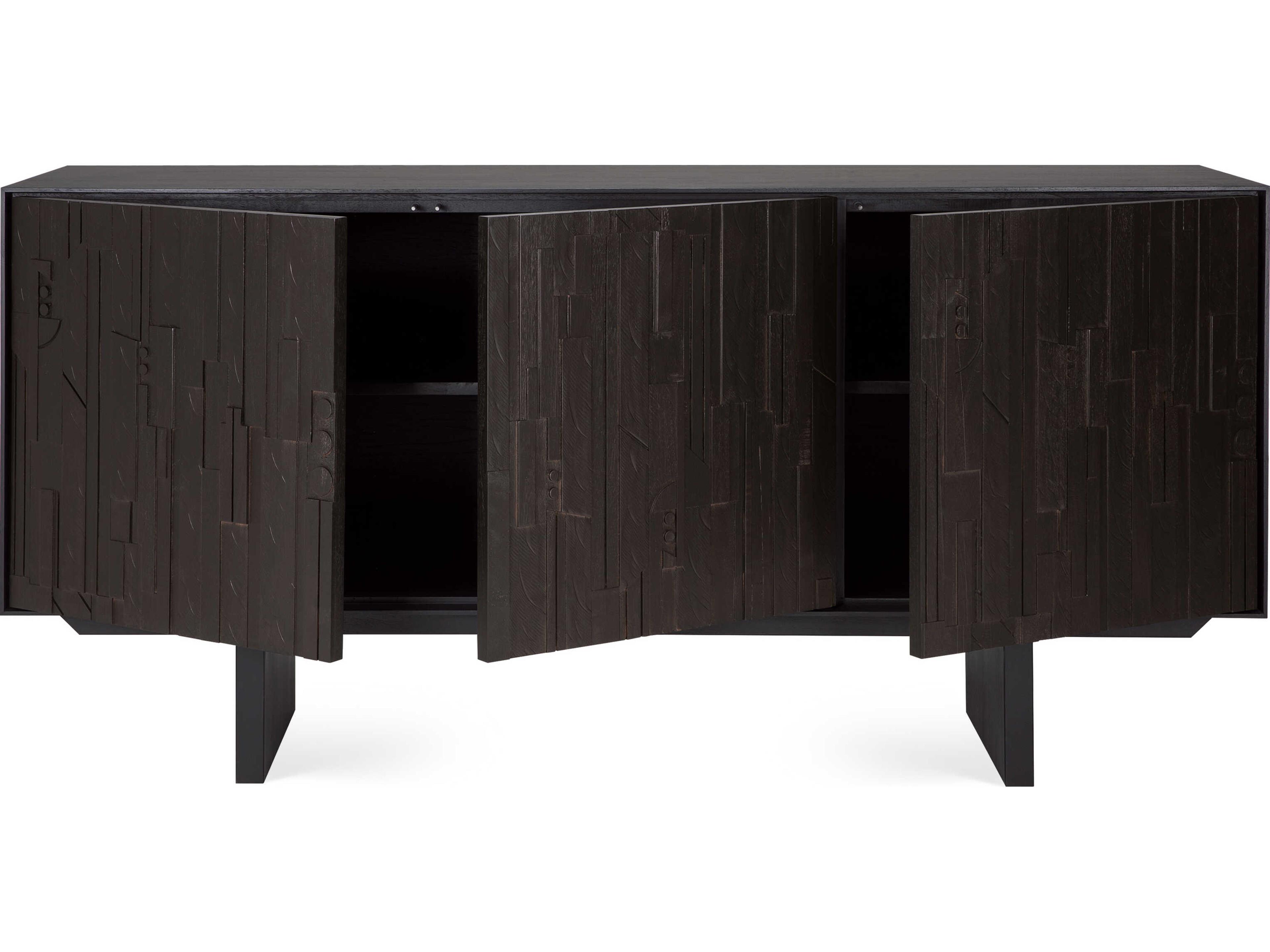 Ethnicraft Mosaic Teak Black Sideboard