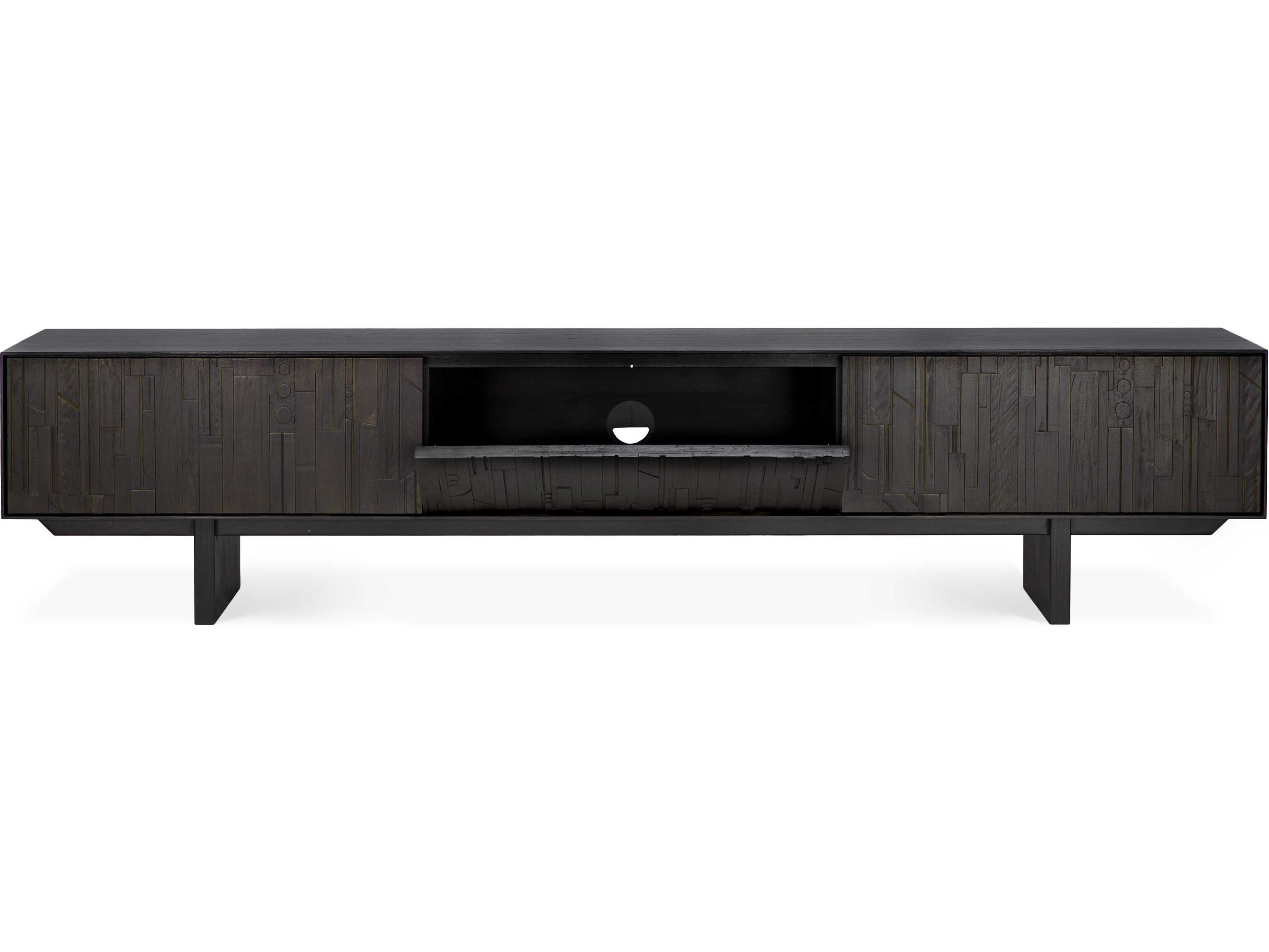 Ethnicraft Mosaic Teak Black Tv Cupboard