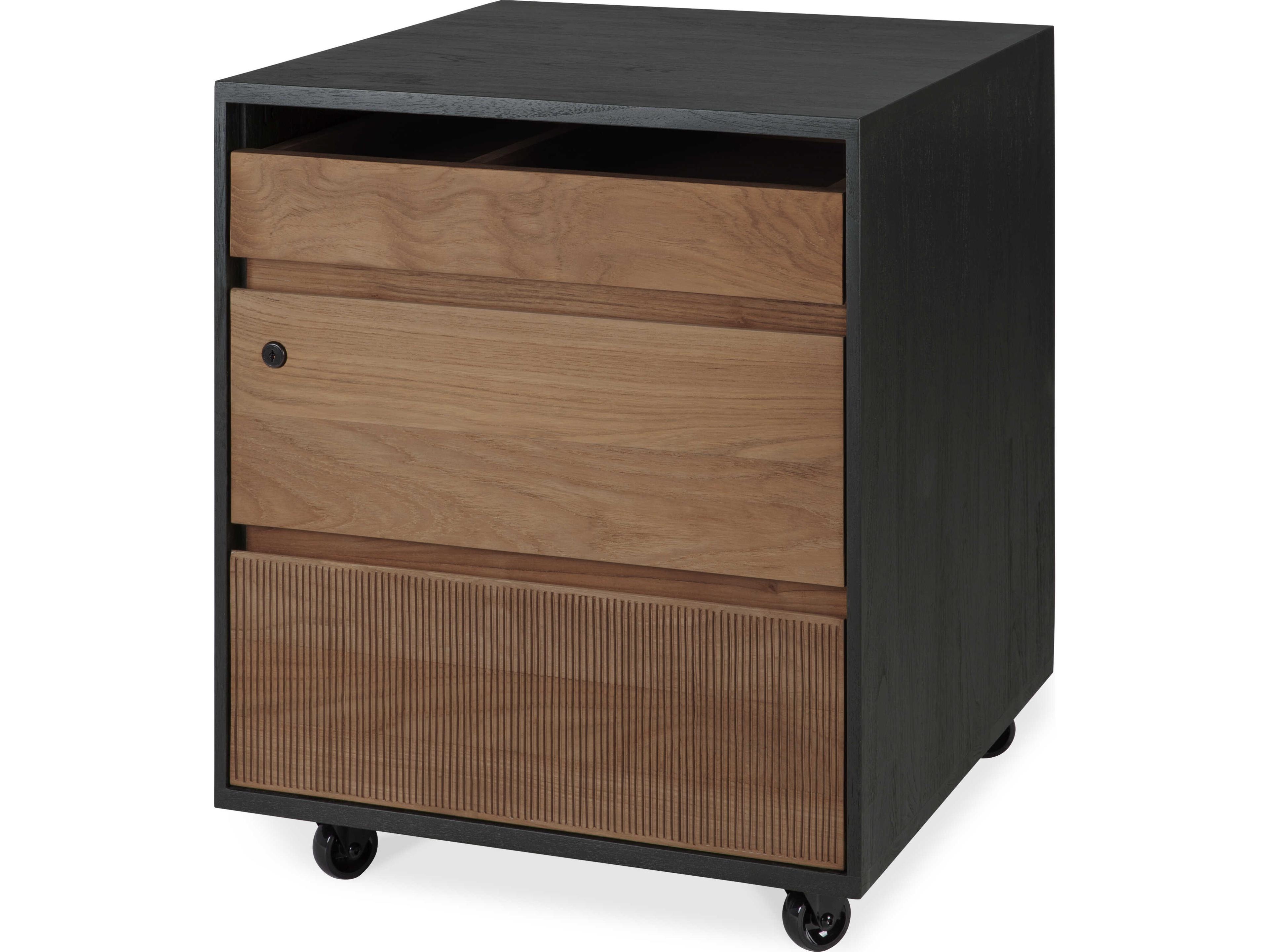 Oscar Teak Black Drawer Unit