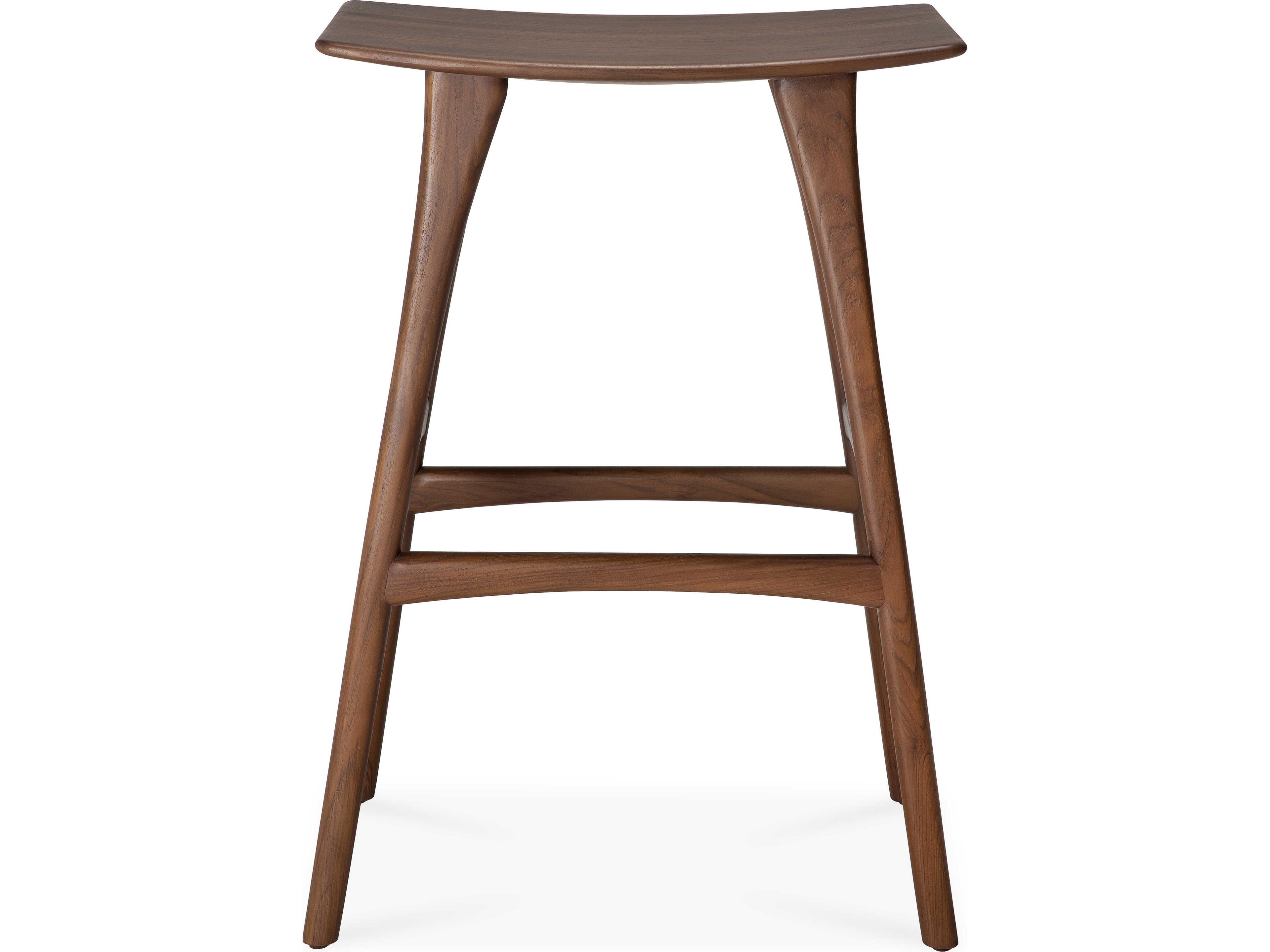 Ethnicraft Osso Teak Brown Bar Stool