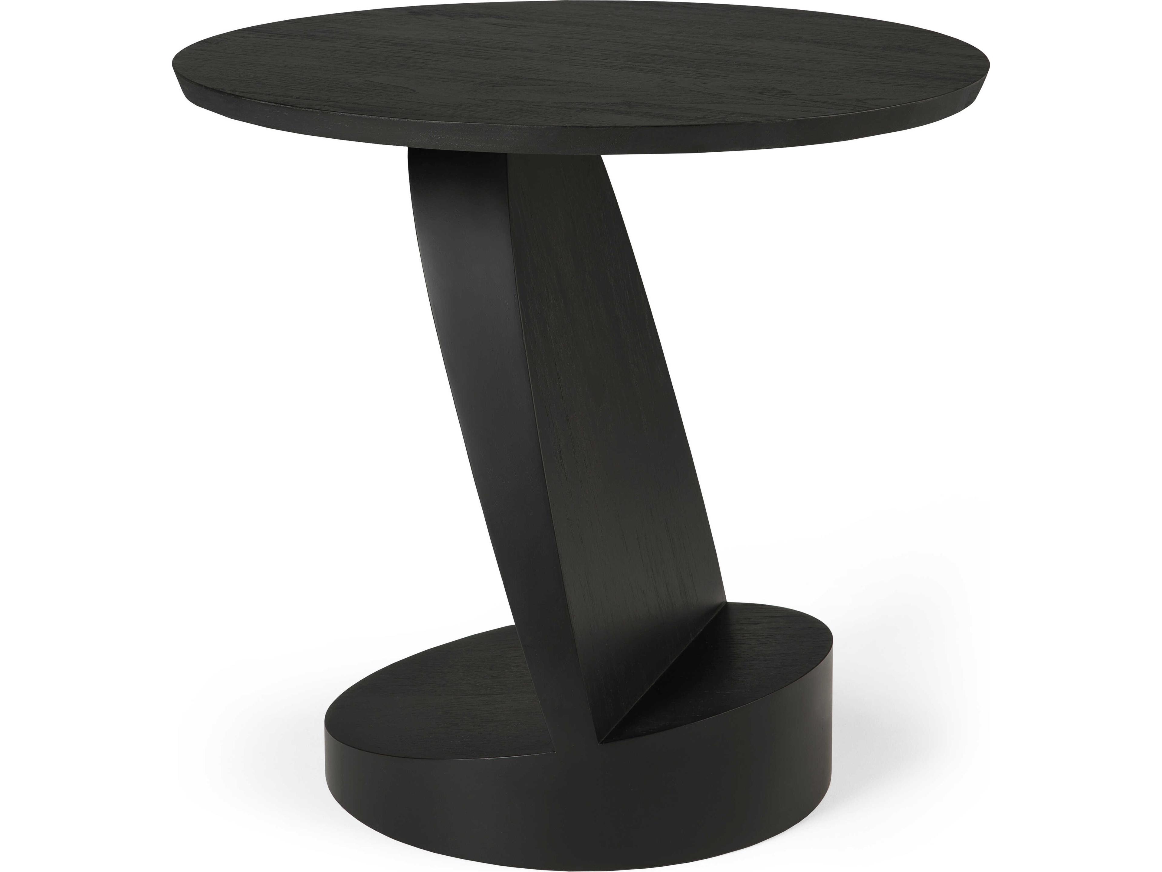 Ethnicraft Oblic Teak Black Side Table