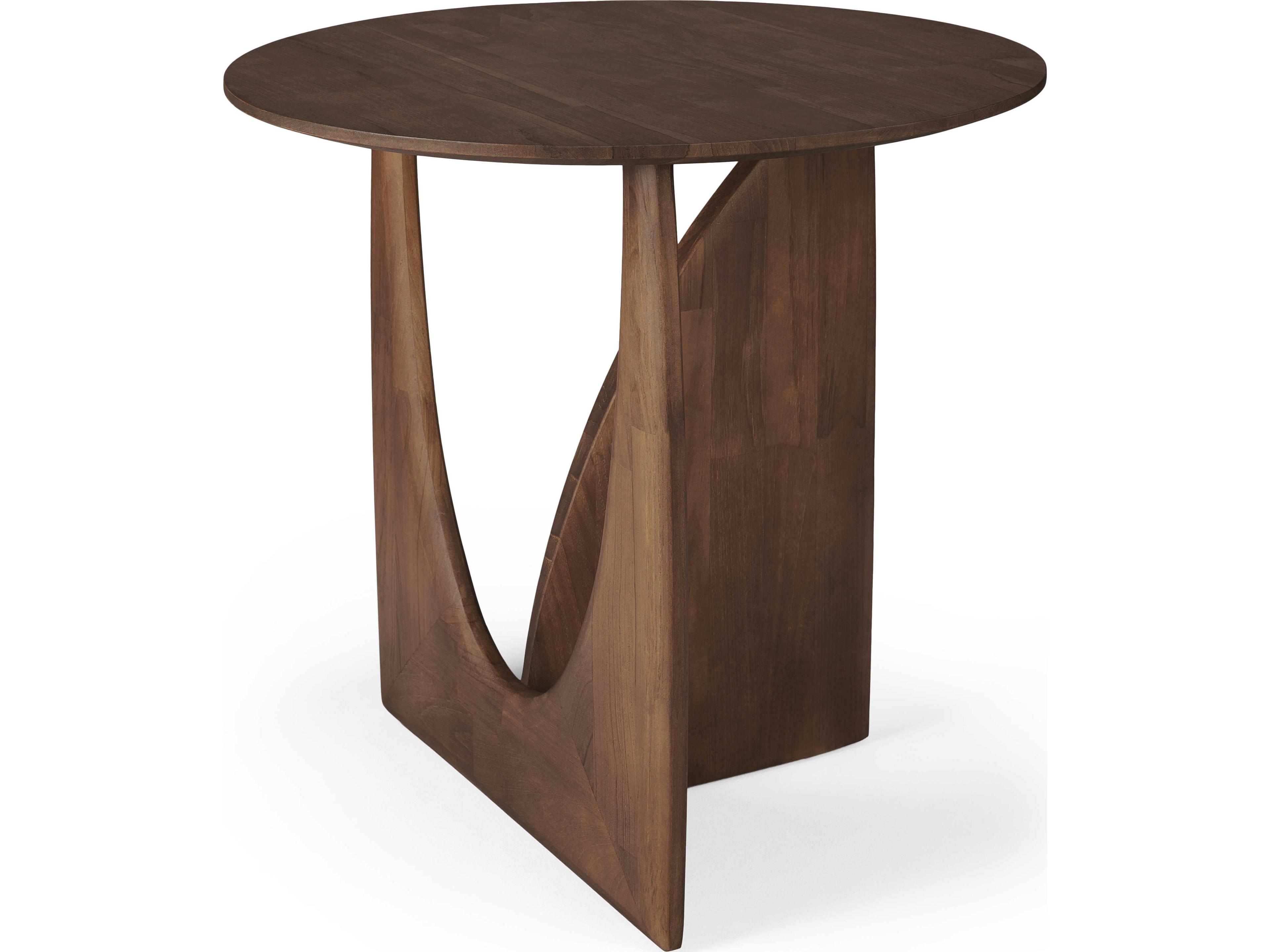 Ethnicraft Geometric Teak Brown Side Table