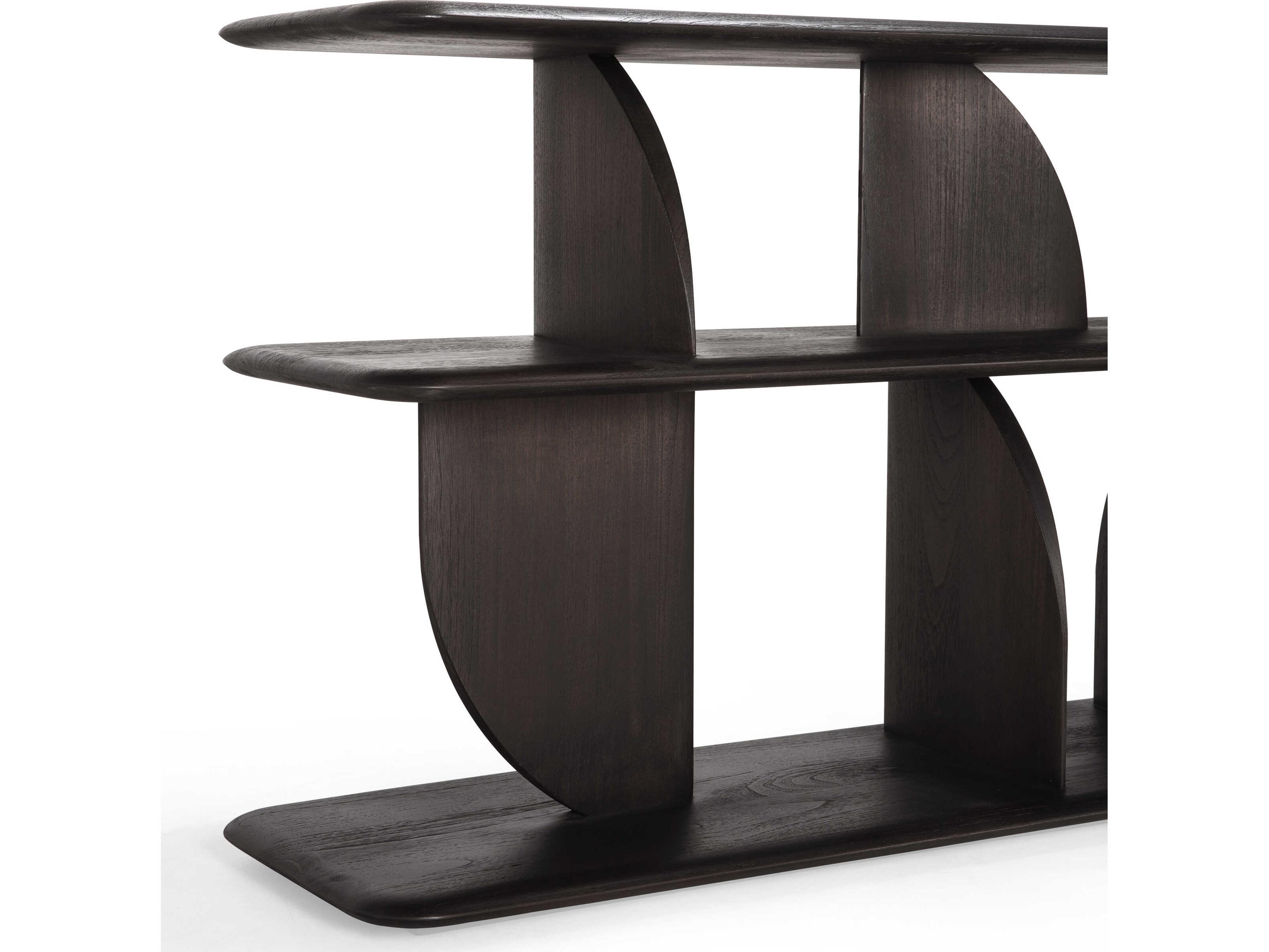 Ethnicraft Geometric Teak Dark Brown Sofa Console