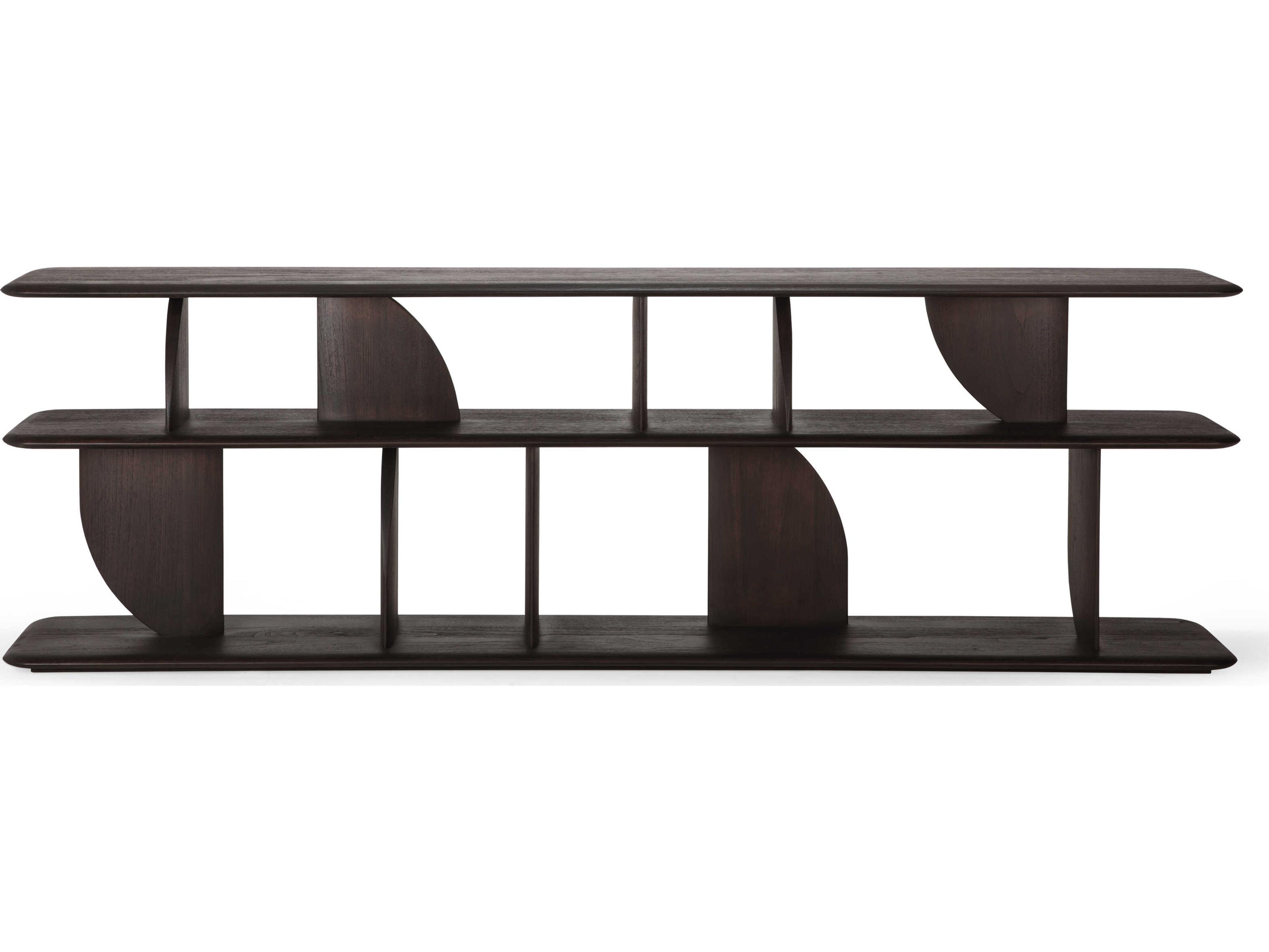 Ethnicraft Geometric Teak Dark Brown Sofa Console