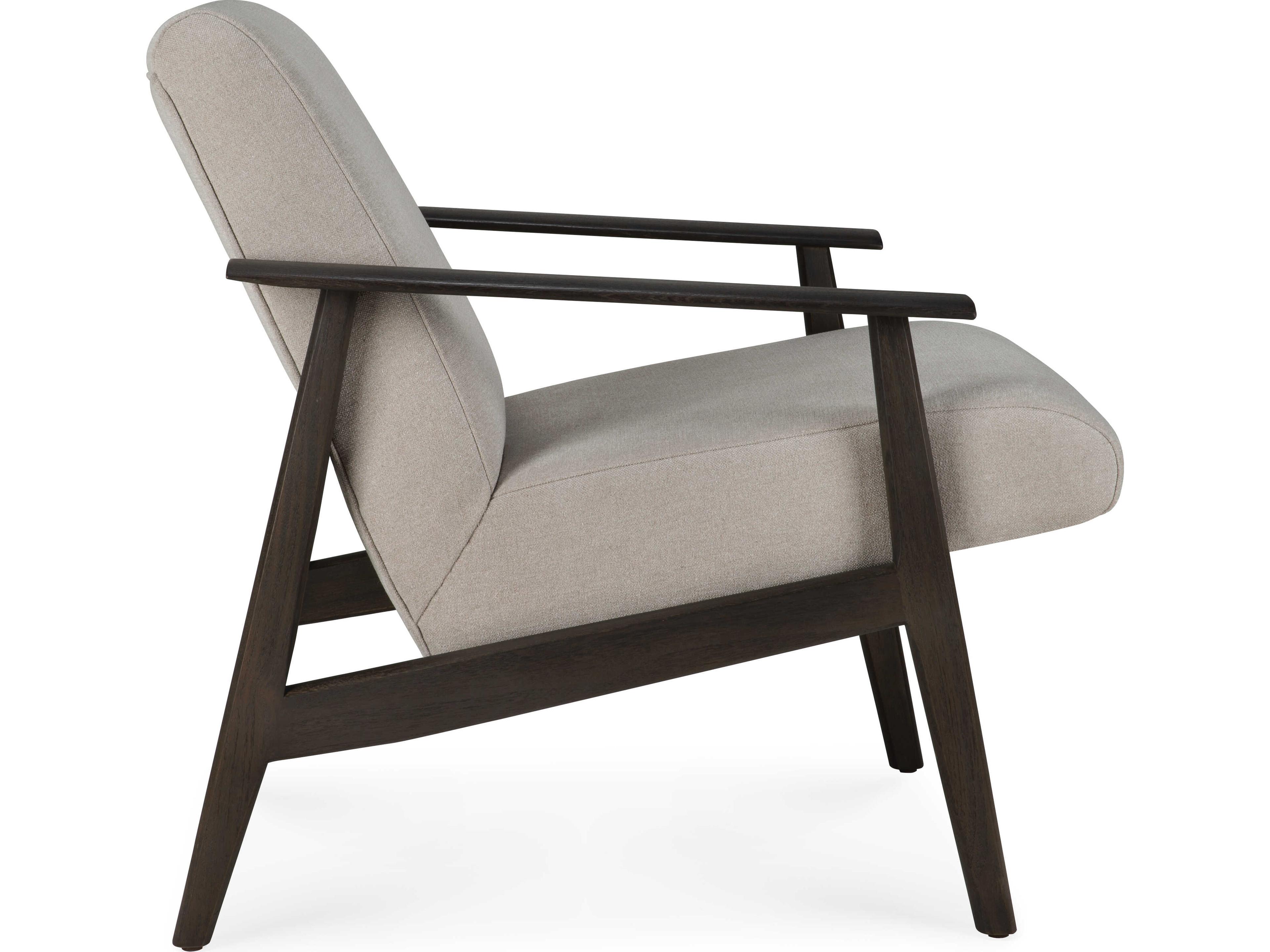 Ethnicraft Aspekt Warm Ash and Teak Dark Brown Lounge Chair