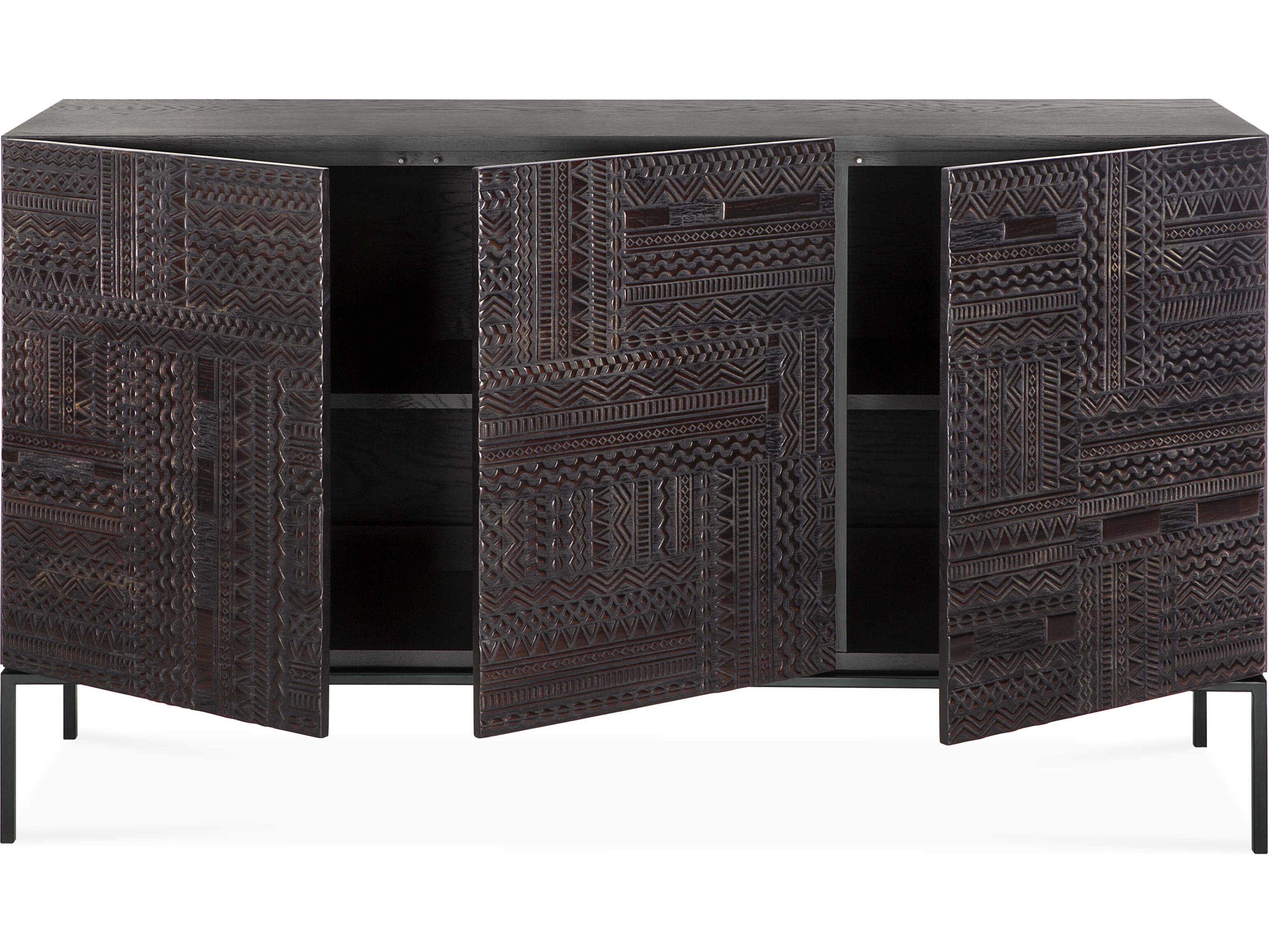 Ethnicraft Tabwa Teak Black Sideboard