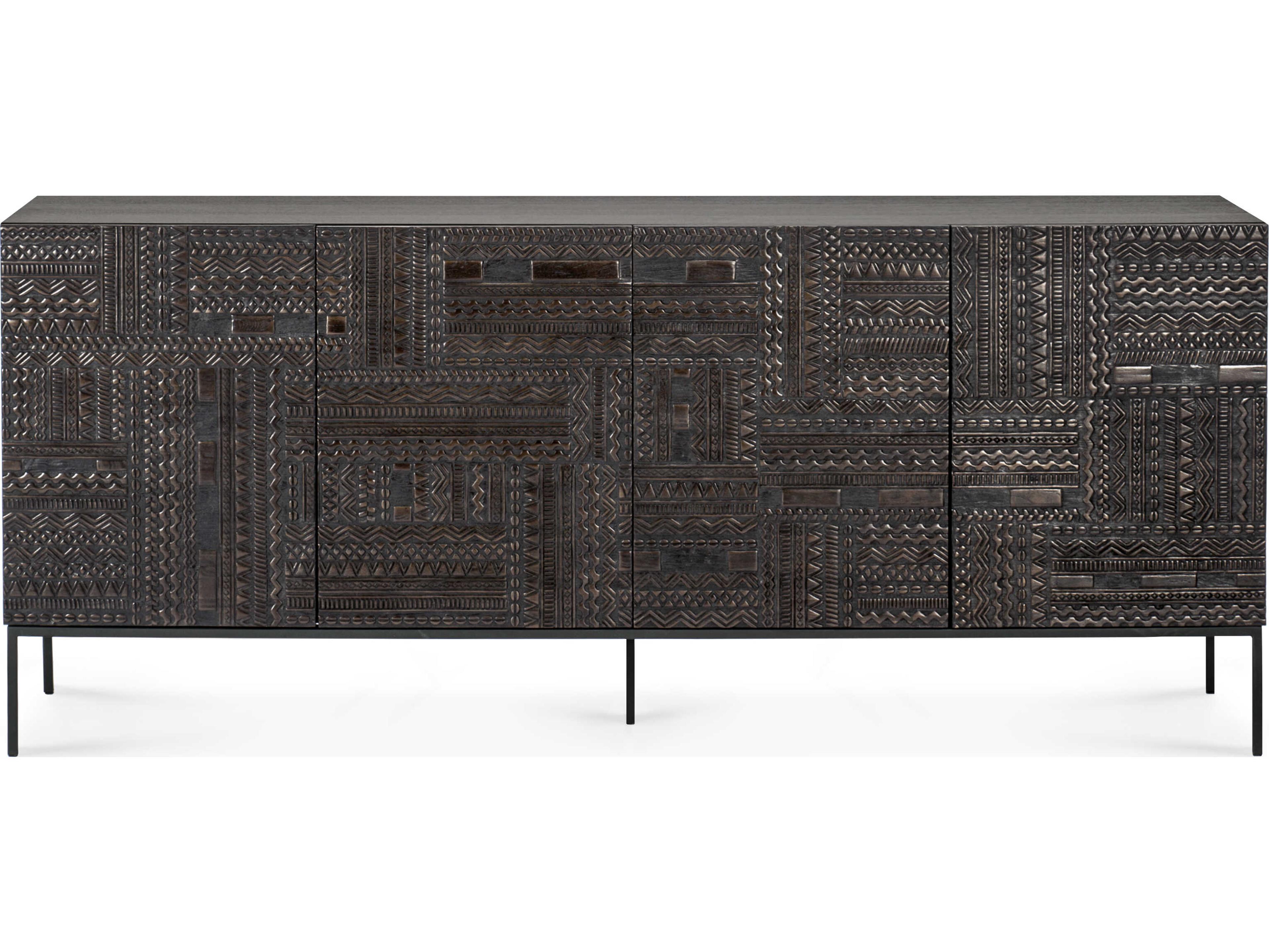 Ethnicraft Tabwa Teak Black Sideboard