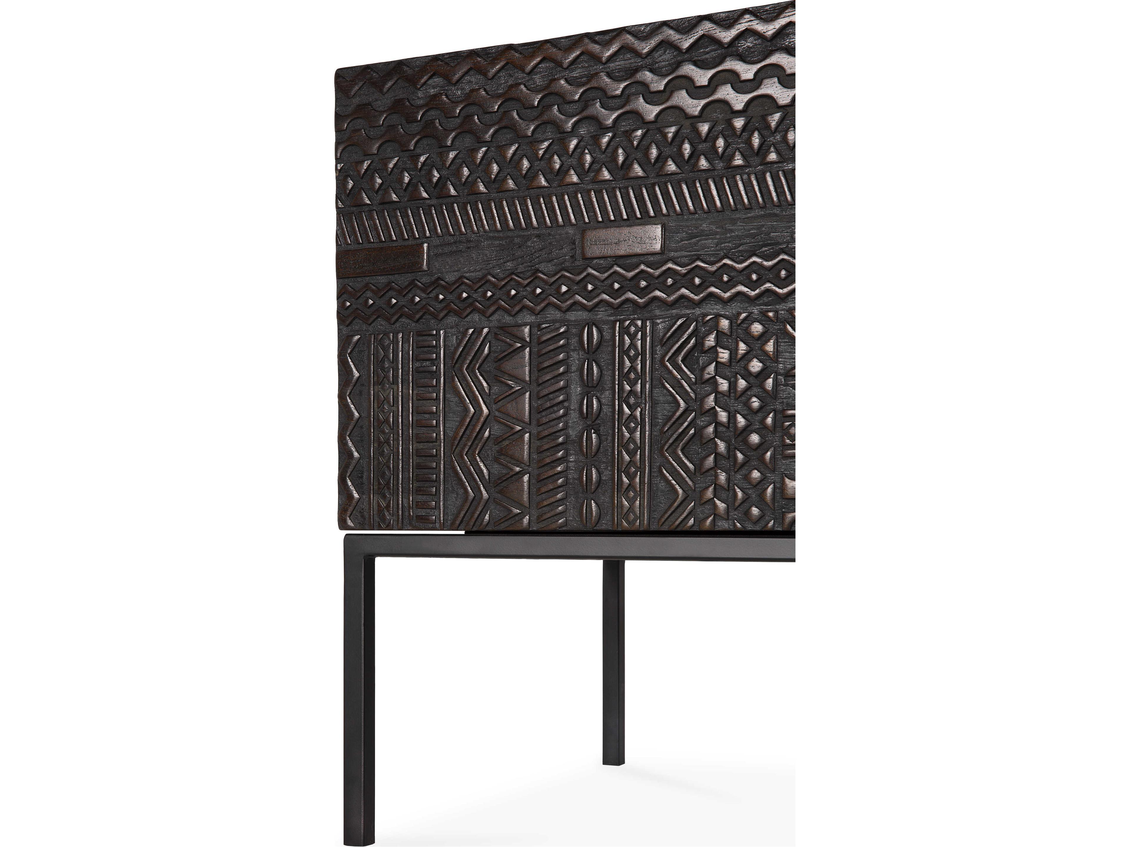 Ethnicraft Tabwa Teak Black Tv Cupboard