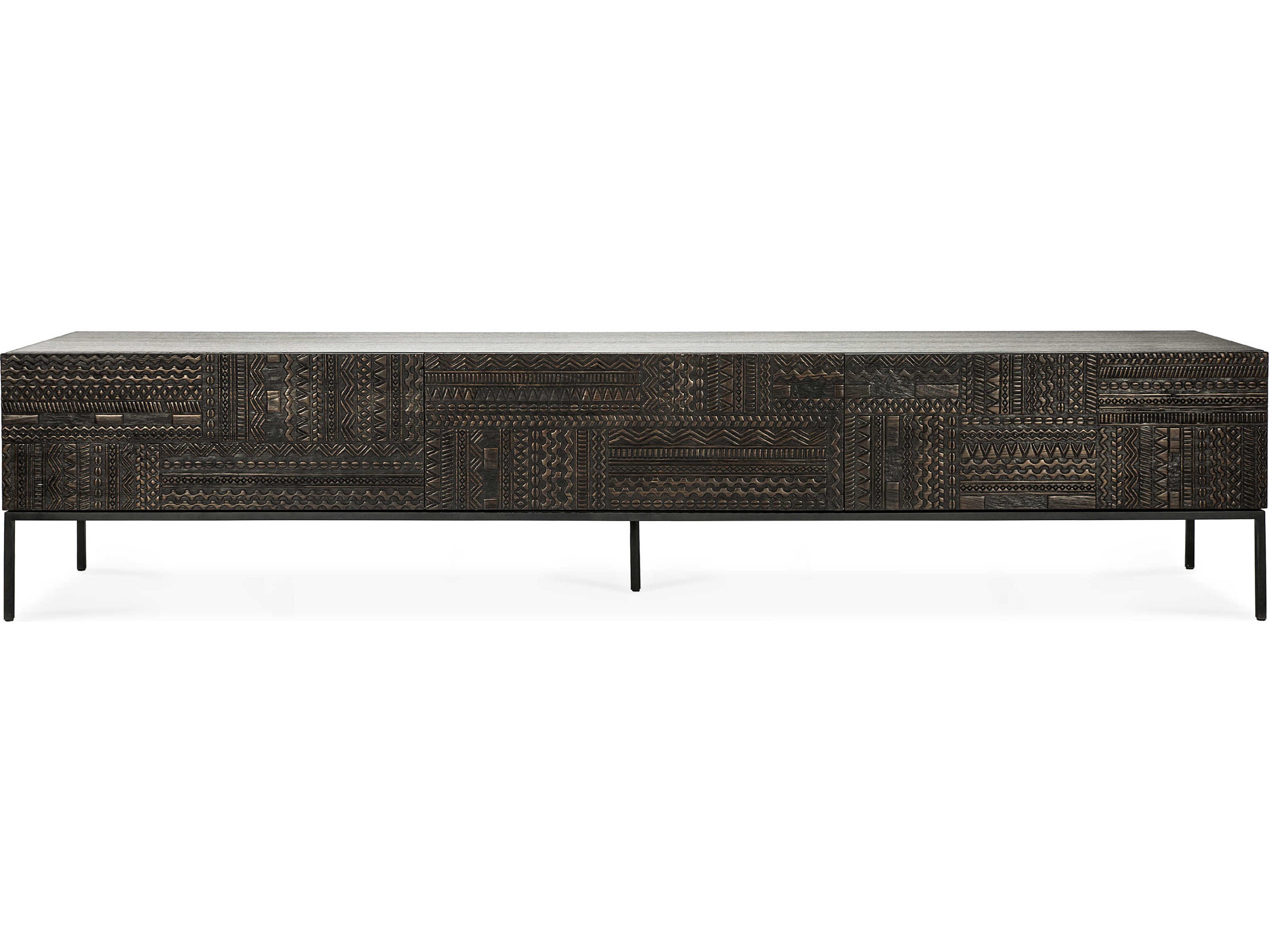 Ethnicraft Tabwa Teak Black Tv Cupboard