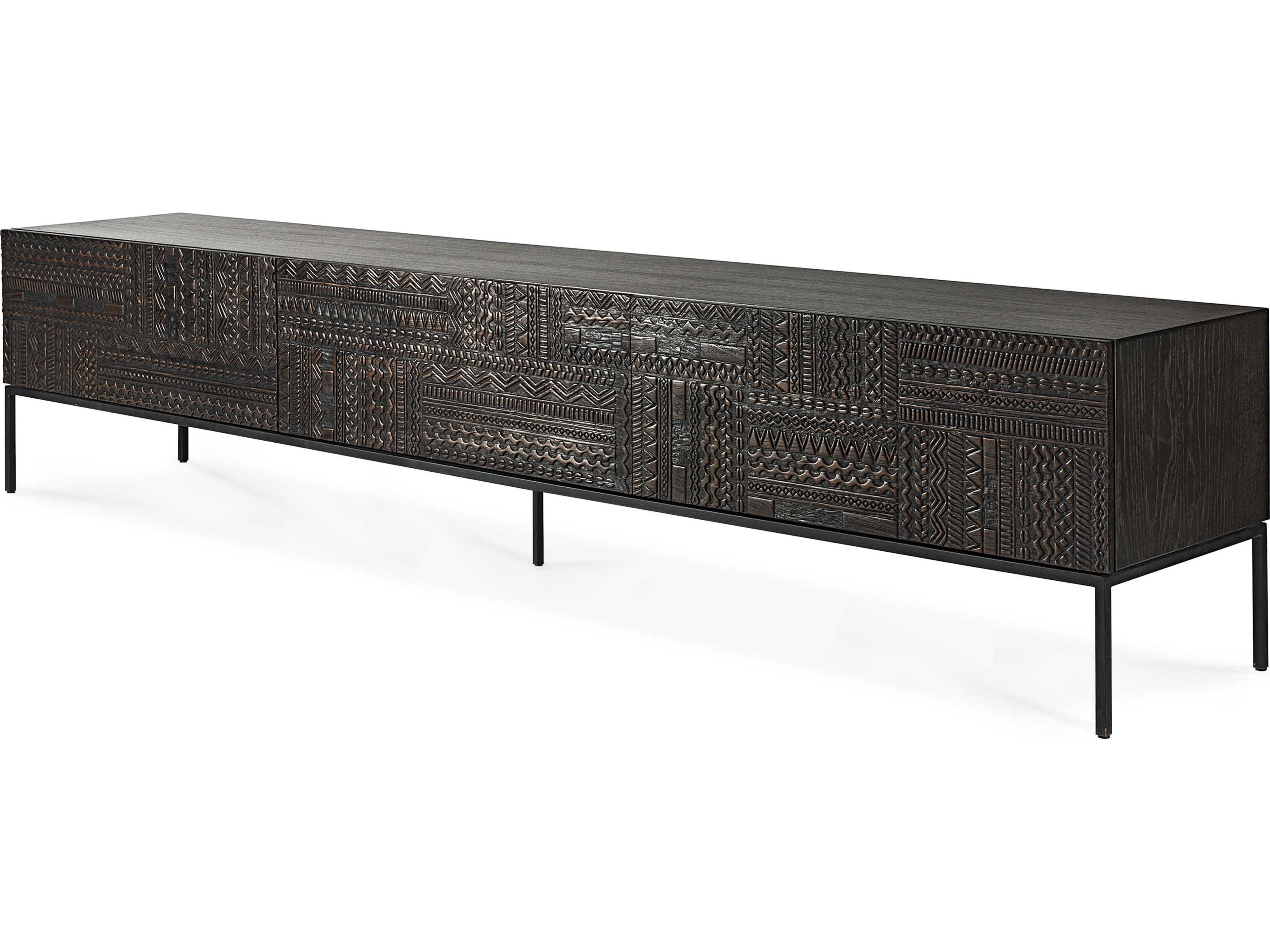 Tabwa TV Cupboard Carved Teak