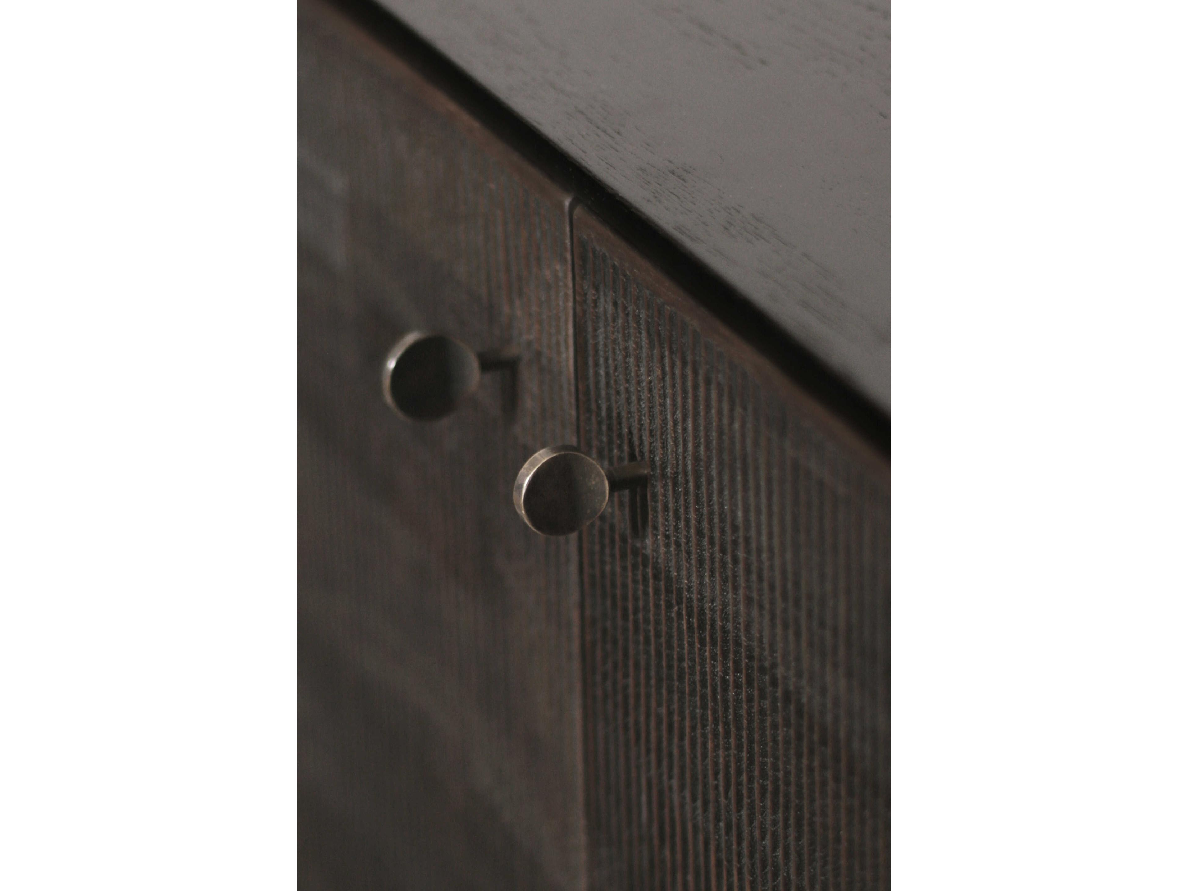 Ethnicraft Grooves Teak Black Sideboard